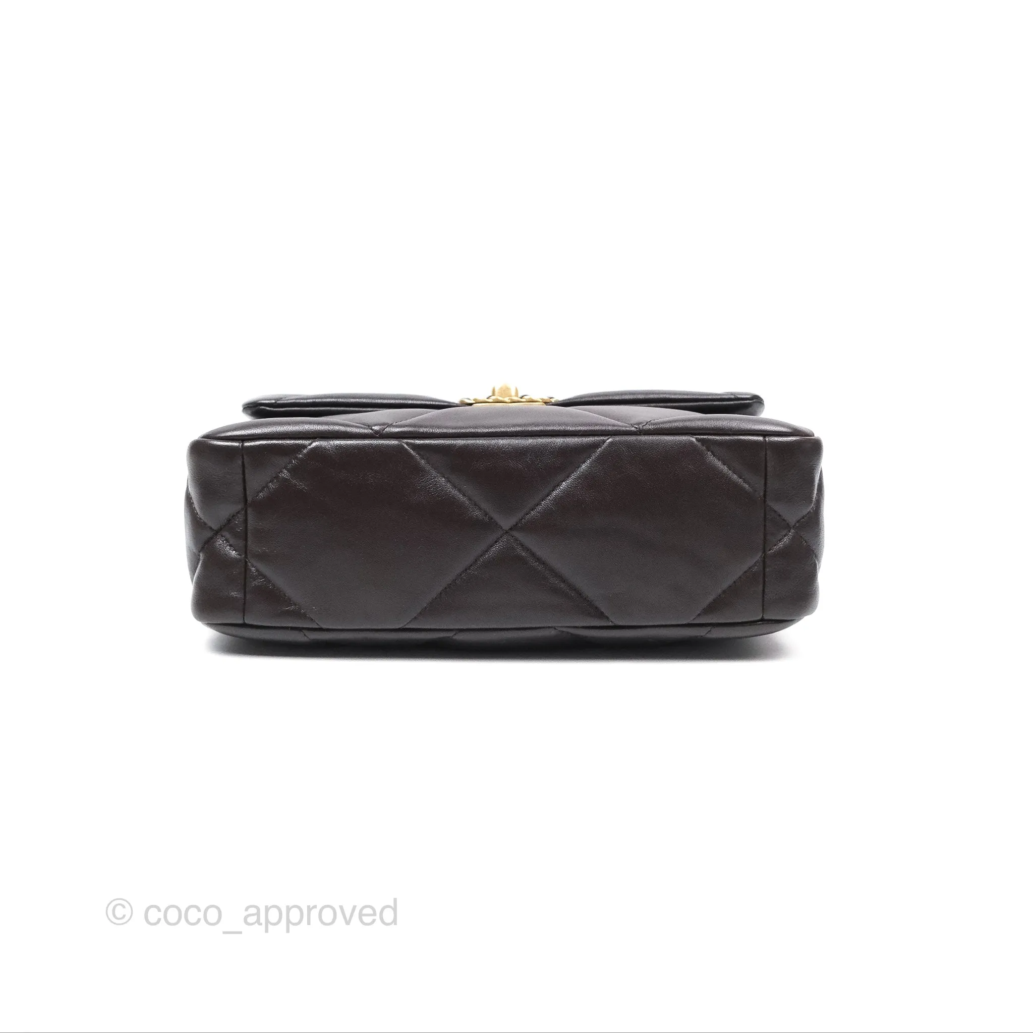 Chanel 19 Small Dark Brown Mixed Hardware