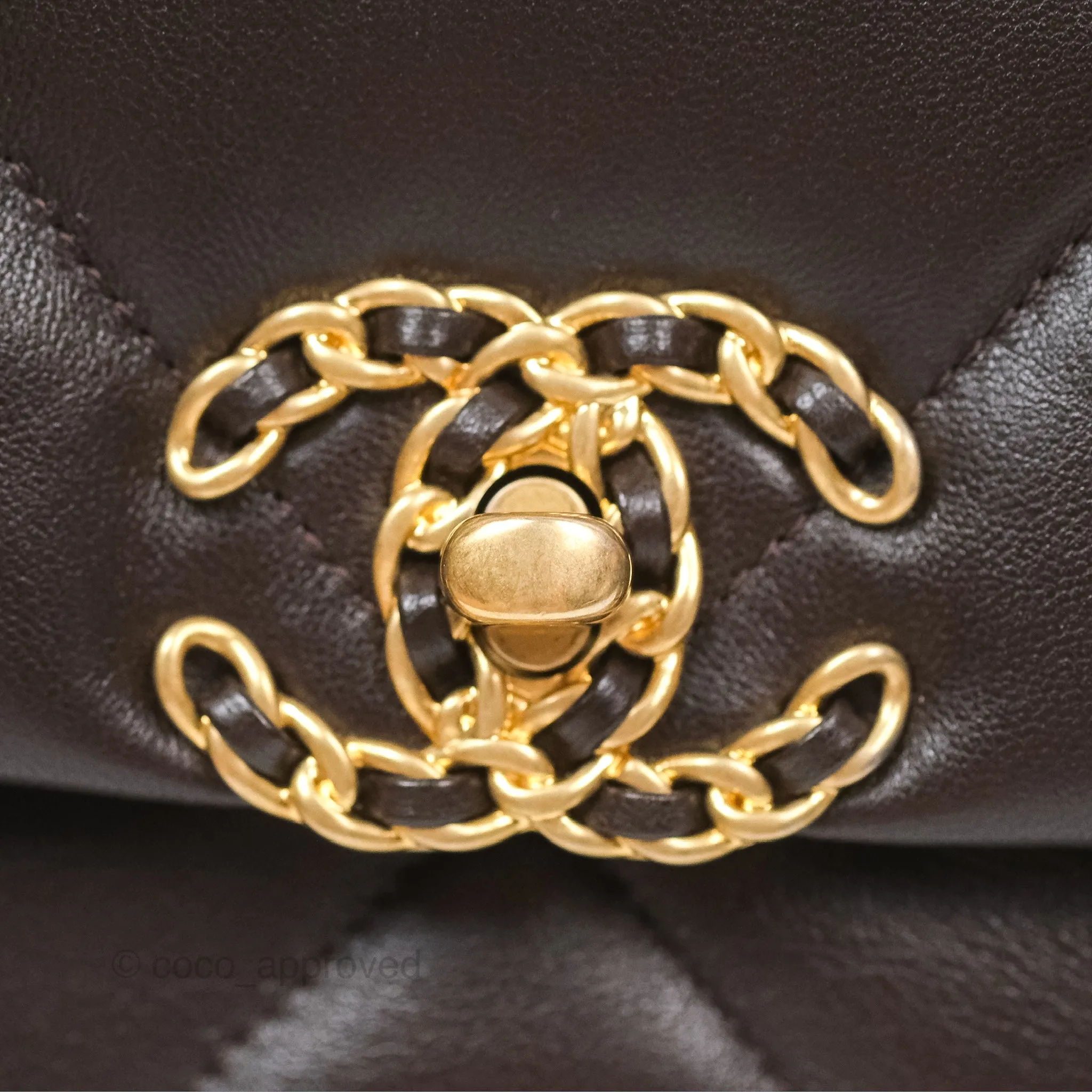 Chanel 19 Small Dark Brown Mixed Hardware