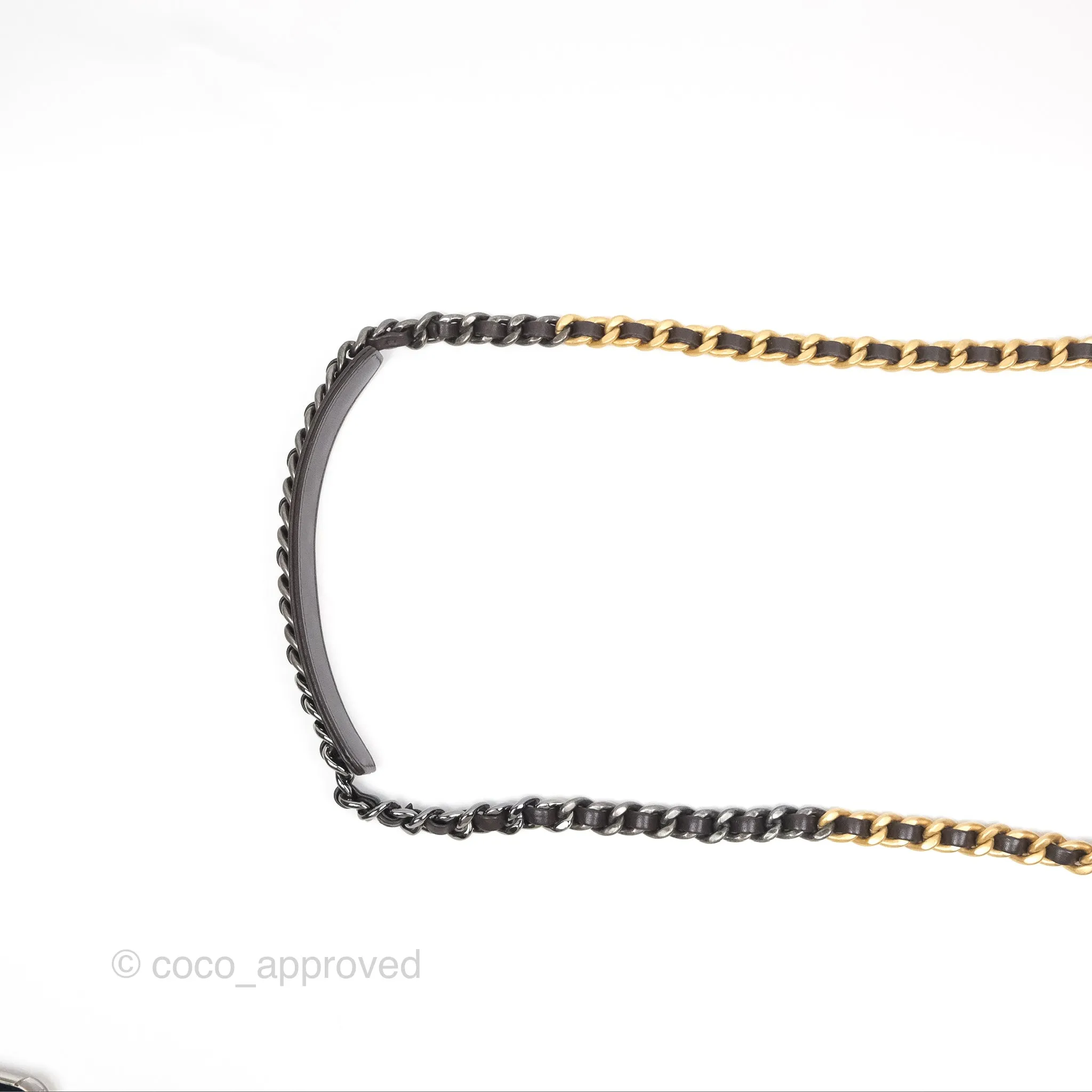 Chanel 19 Small Dark Brown Mixed Hardware