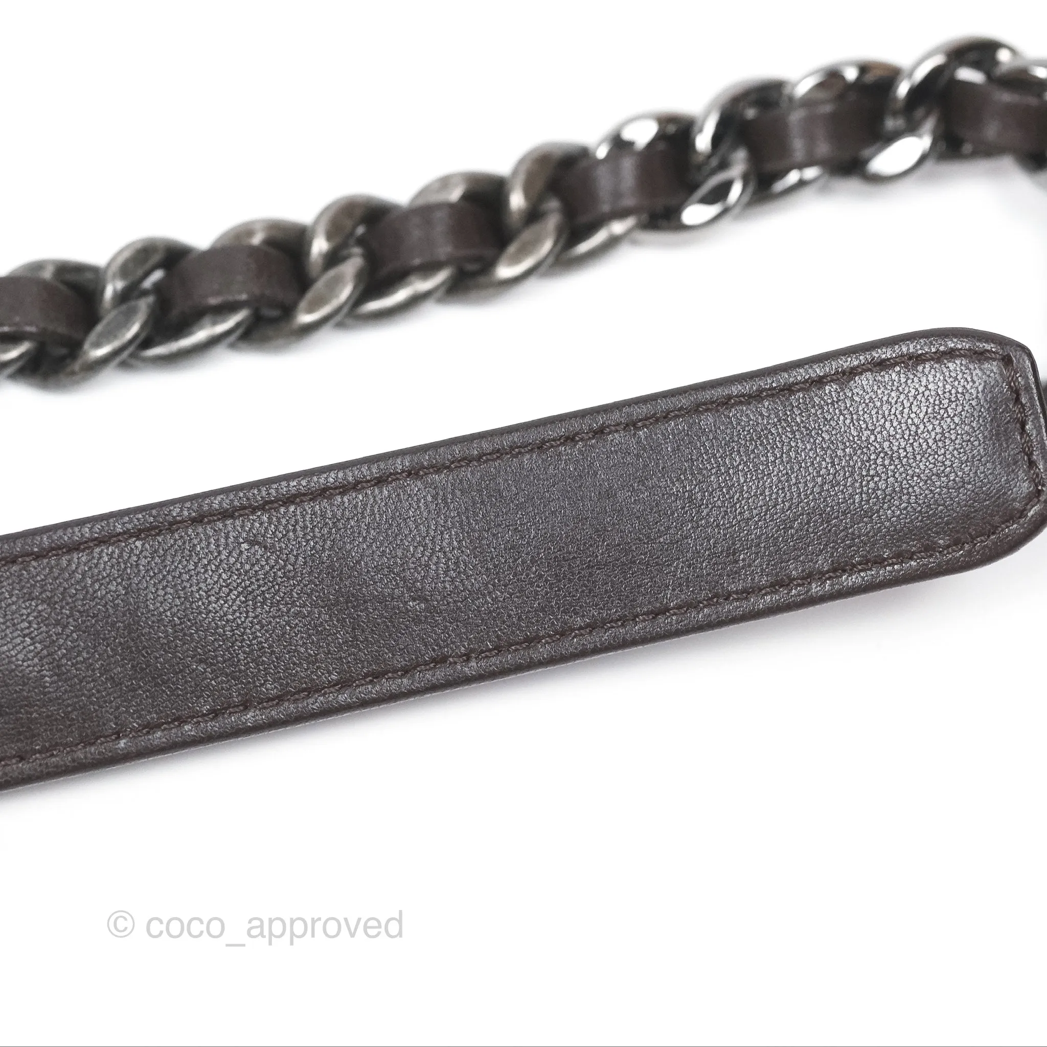 Chanel 19 Small Dark Brown Mixed Hardware