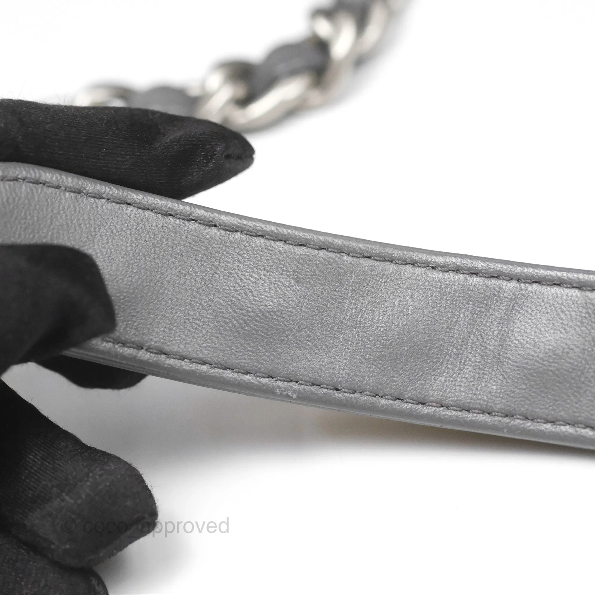 Chanel 19 Small Dark Grey Mixed Hardware