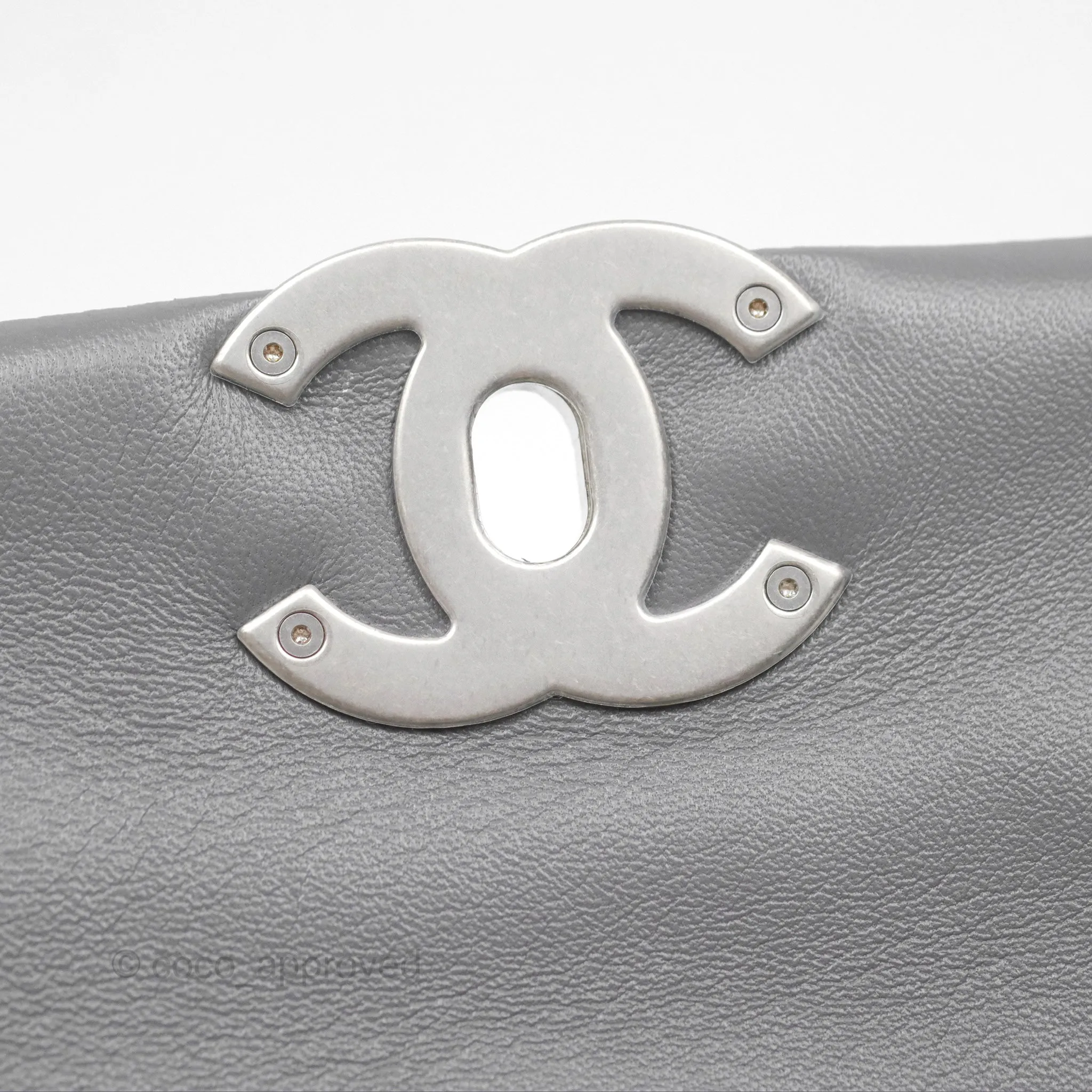 Chanel 19 Small Dark Grey Mixed Hardware