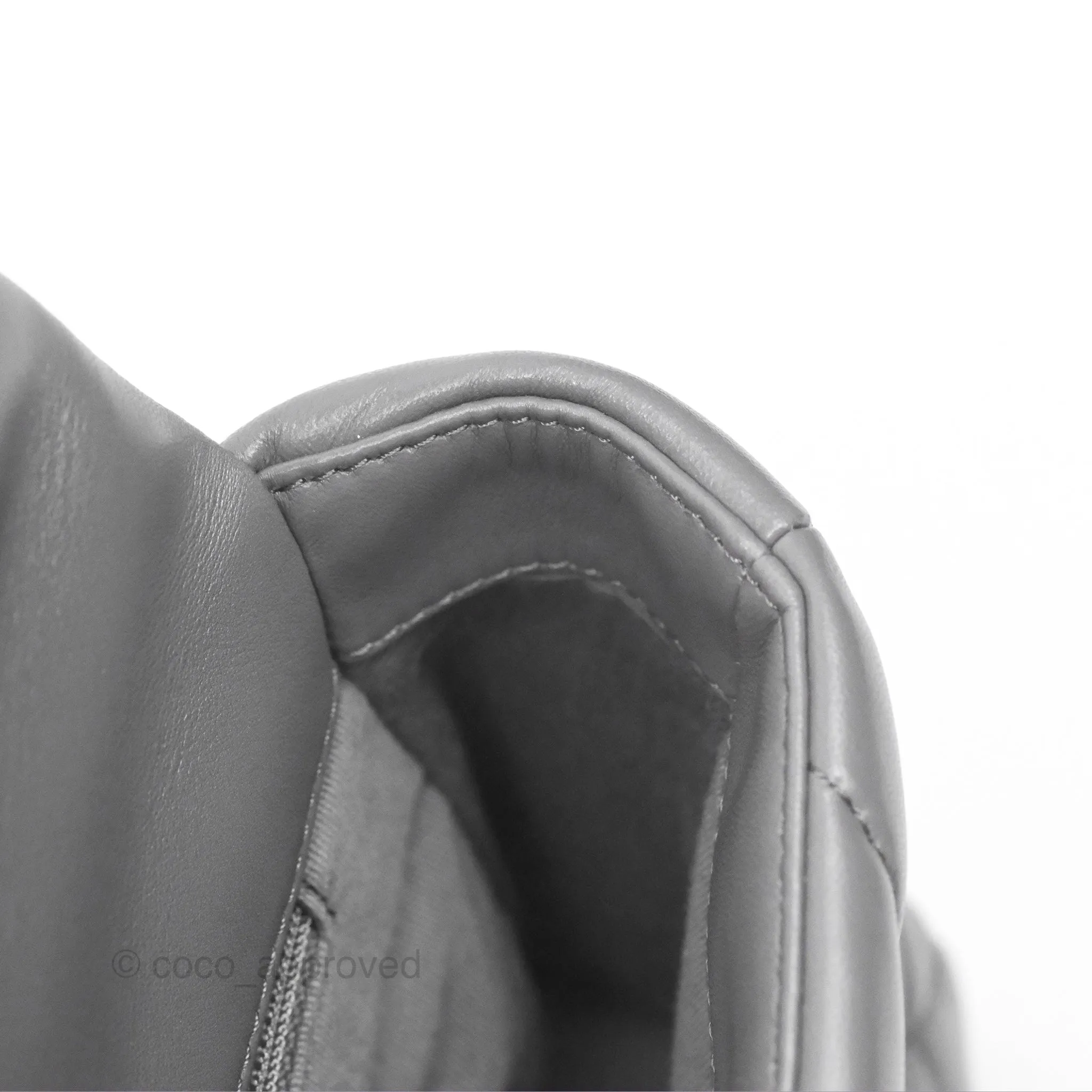 Chanel 19 Small Dark Grey Mixed Hardware