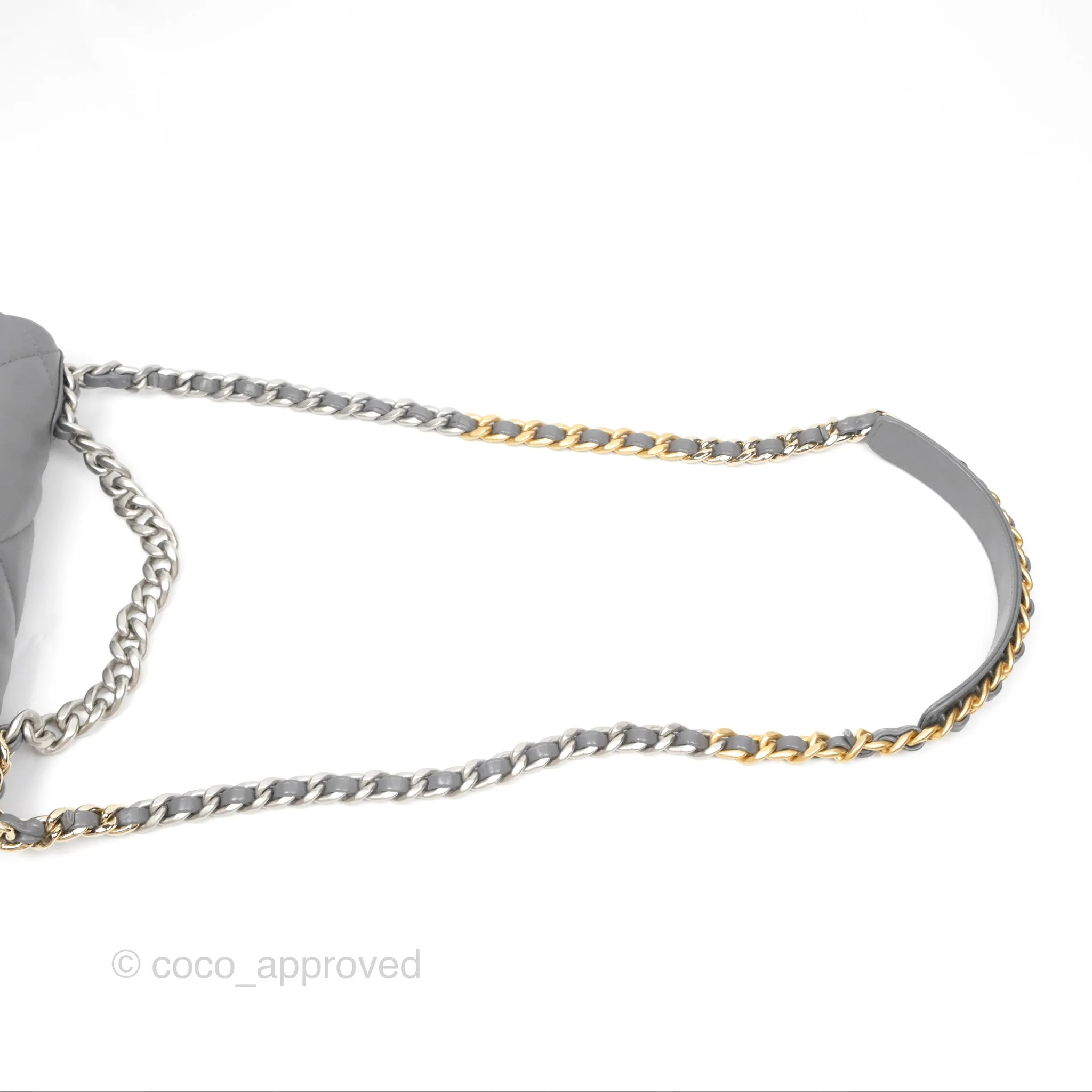 Chanel 19 Small Dark Grey Mixed Hardware