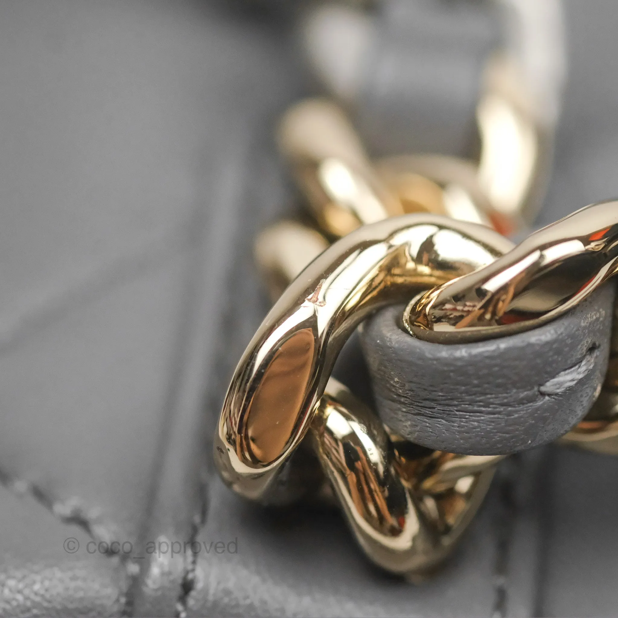 Chanel 19 Small Dark Grey Mixed Hardware