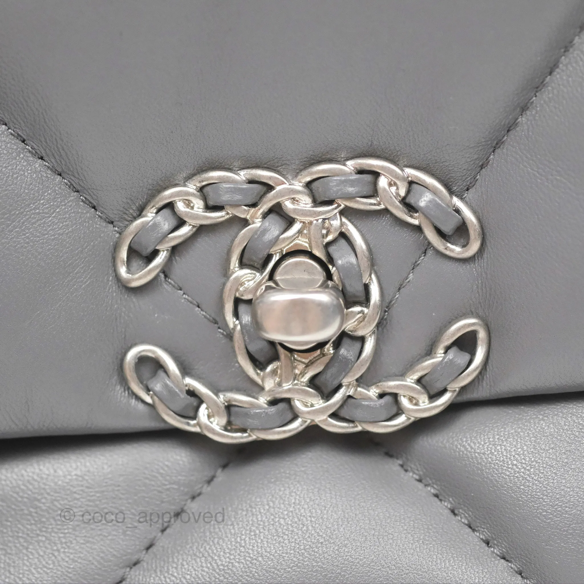 Chanel 19 Small Dark Grey Mixed Hardware