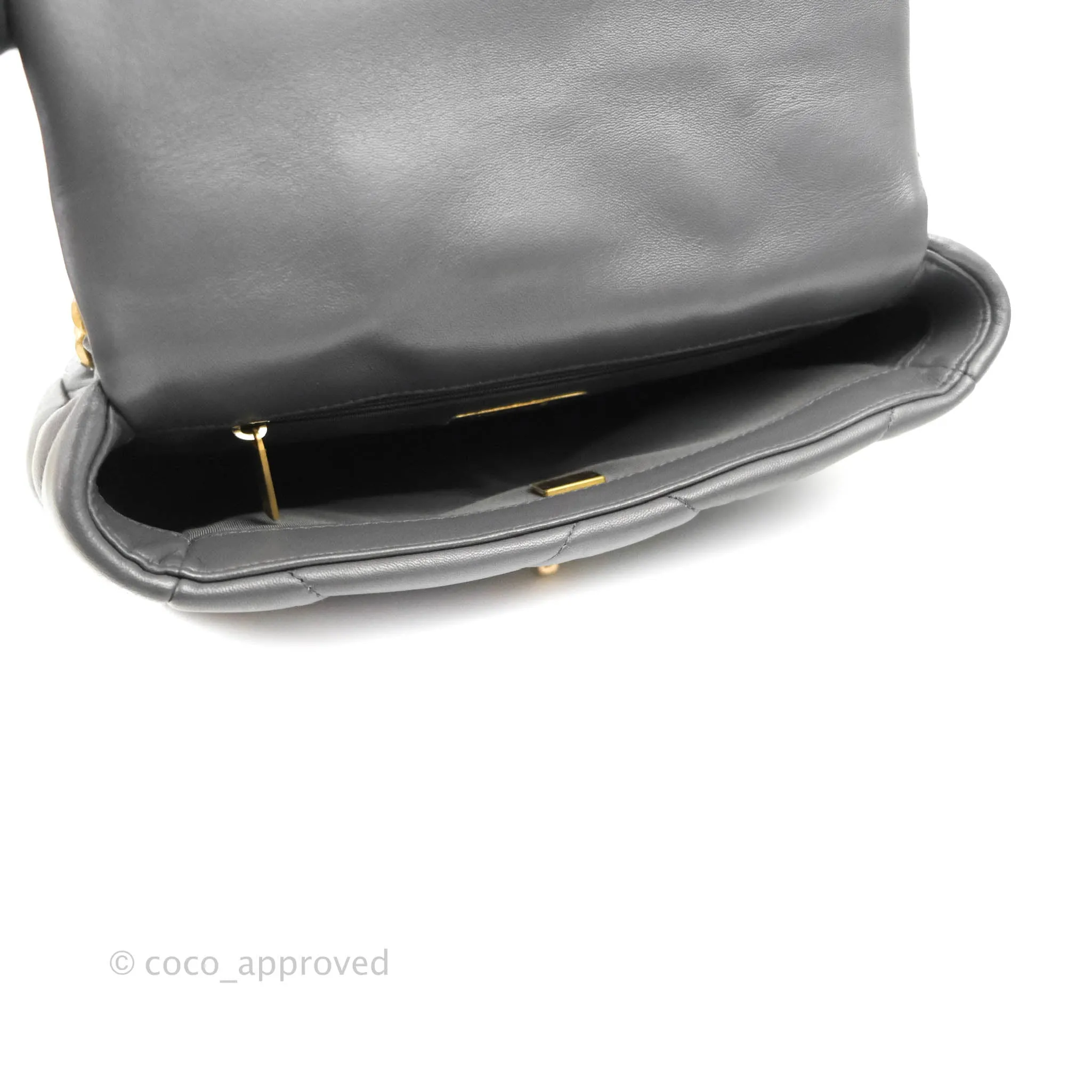 Chanel 19 Small Dark Grey Mixed Hardware