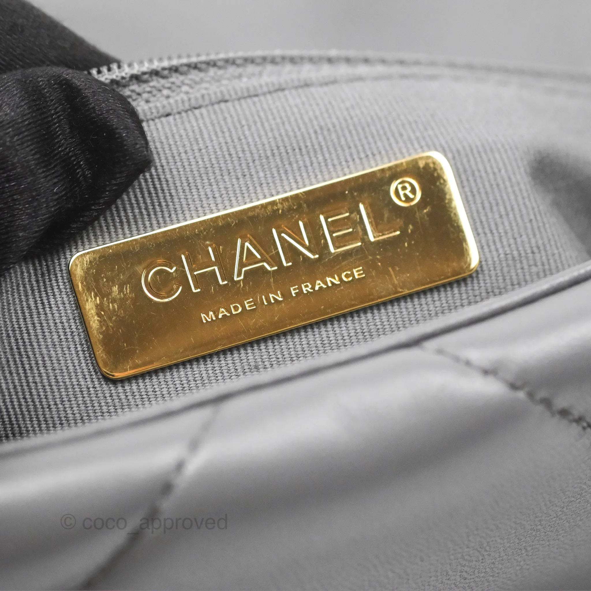 Chanel 19 Small Dark Grey Mixed Hardware