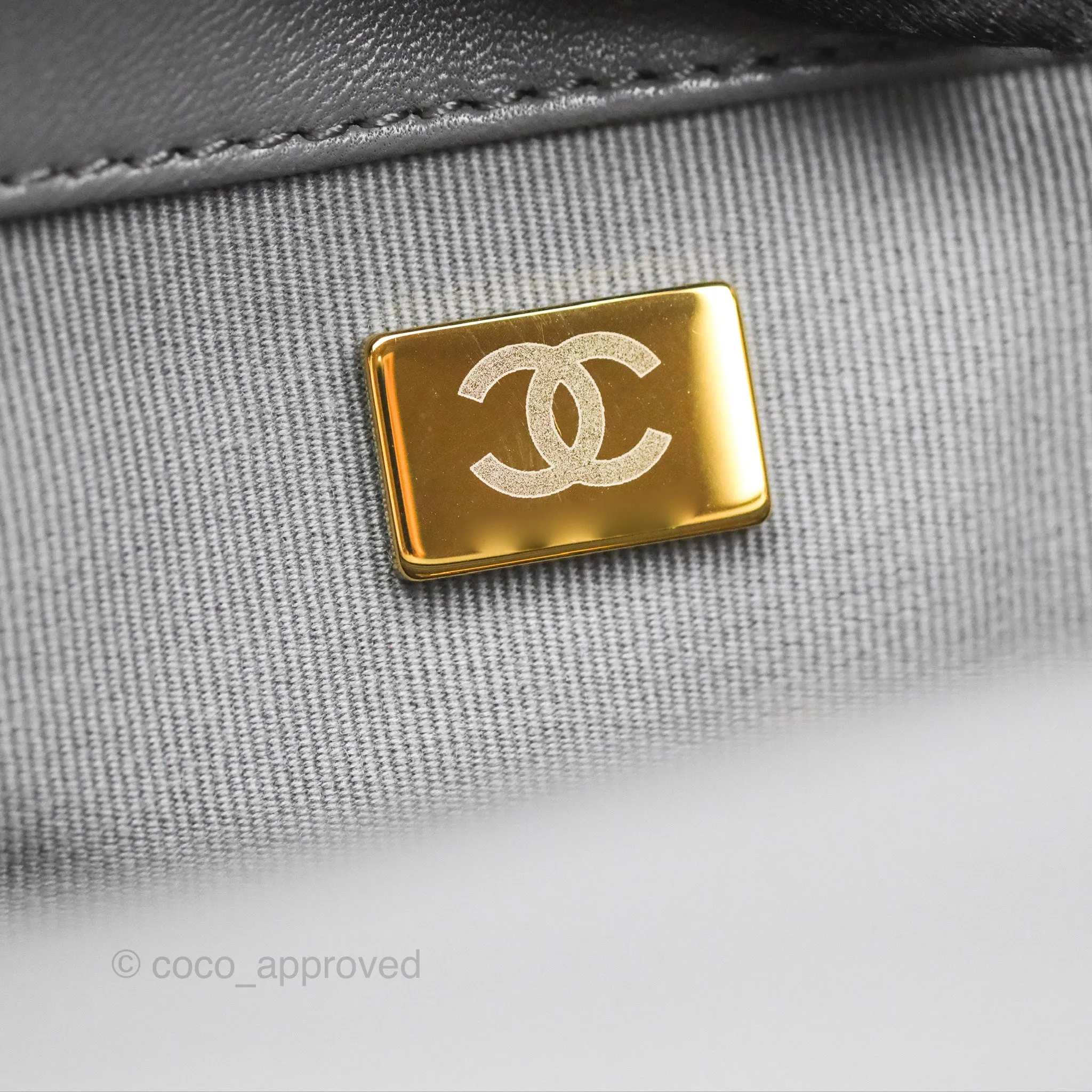 Chanel 19 Small Dark Grey Mixed Hardware