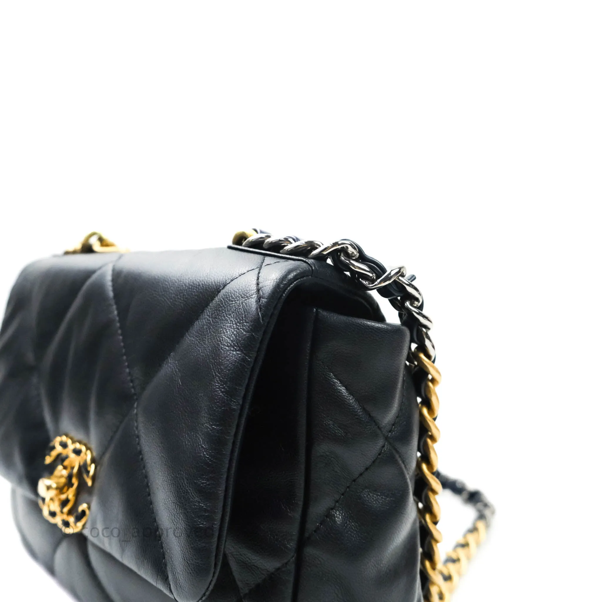 Chanel 19 Small Dark Navy Mixed Hardware