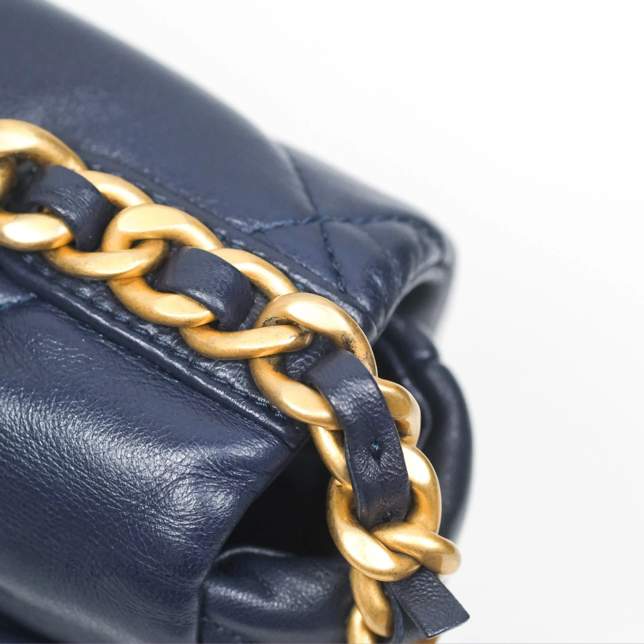 Chanel 19 Small Dark Navy Mixed Hardware