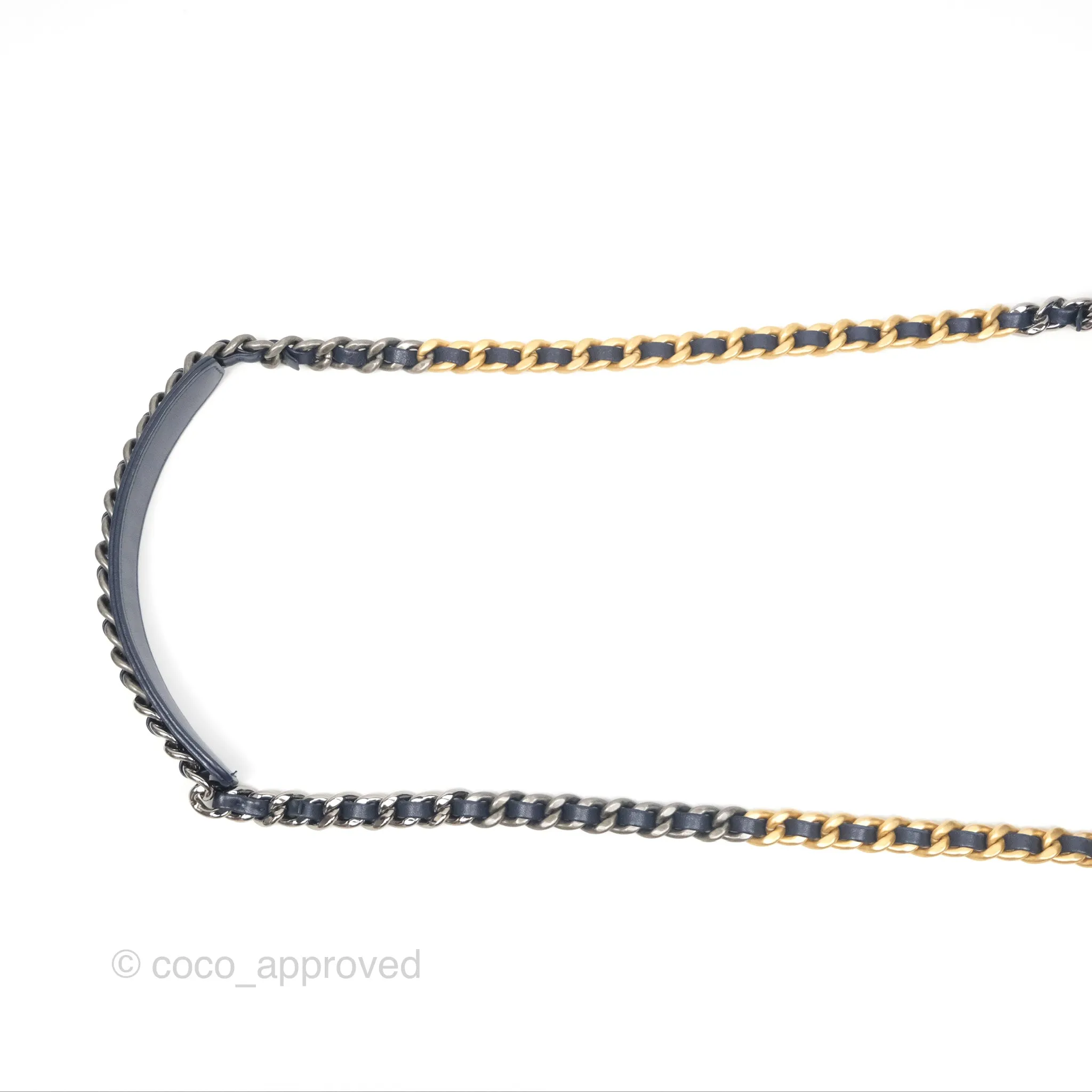 Chanel 19 Small Dark Navy Mixed Hardware