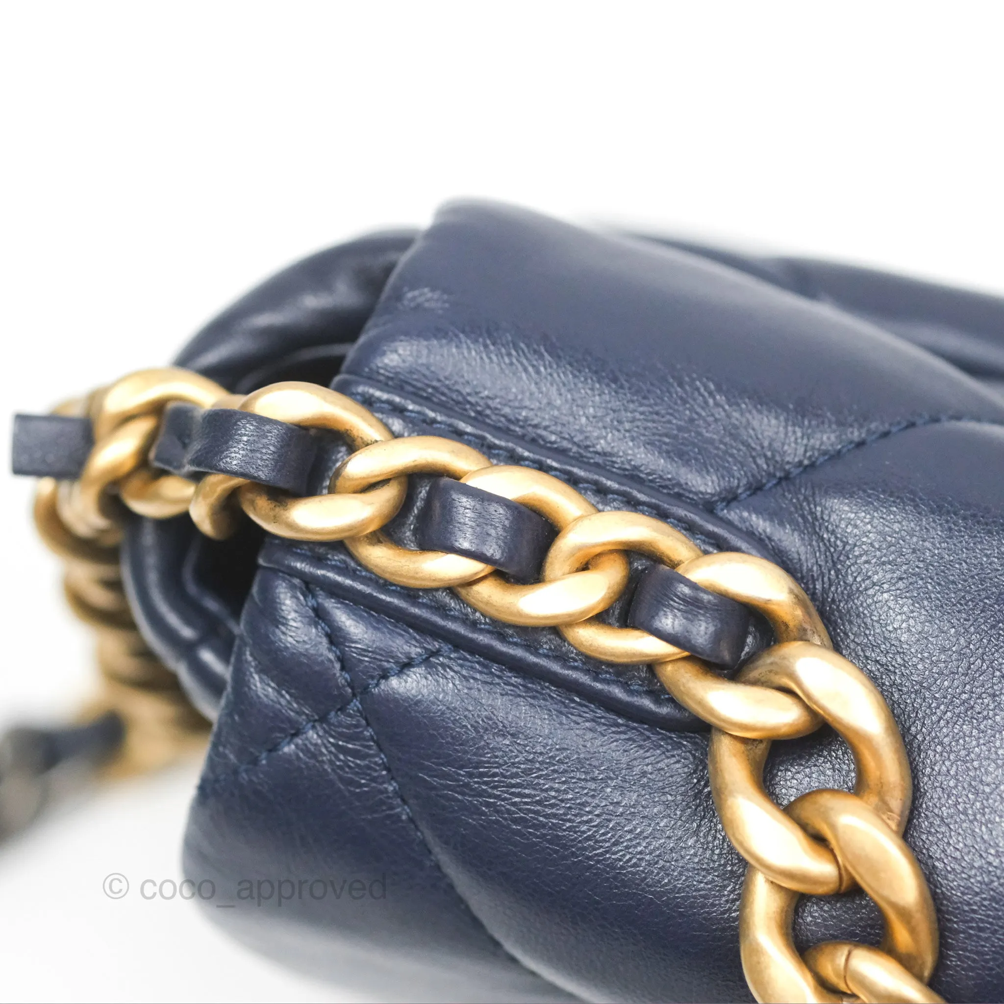 Chanel 19 Small Dark Navy Mixed Hardware
