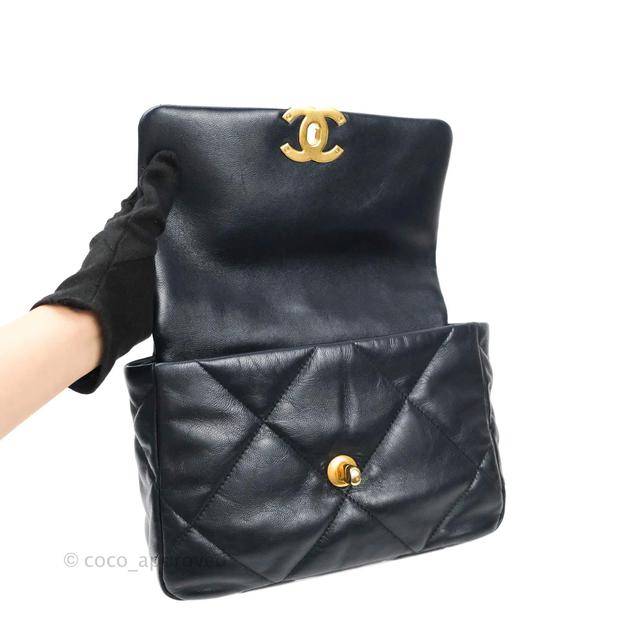 Chanel 19 Small Dark Navy Mixed Hardware