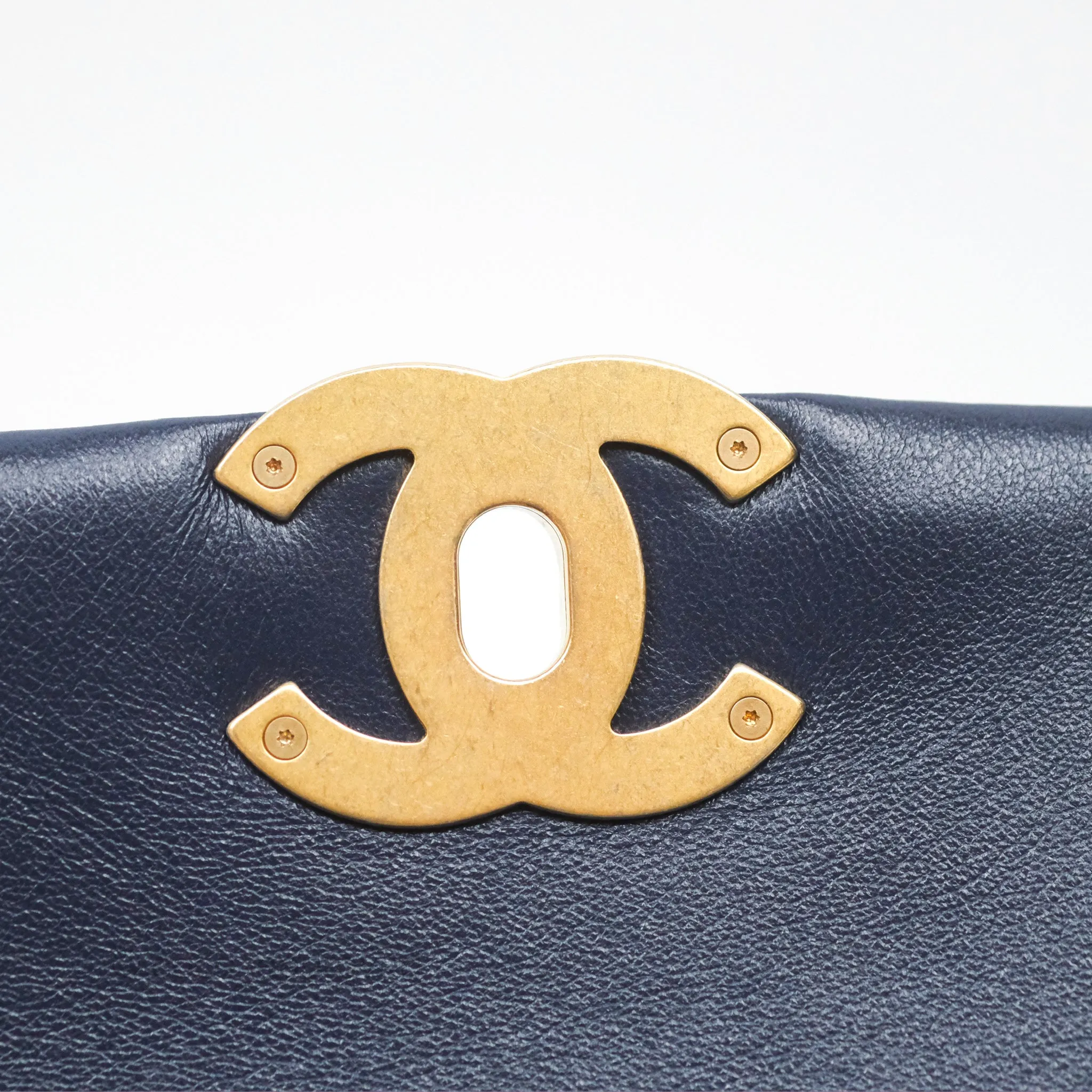 Chanel 19 Small Dark Navy Mixed Hardware
