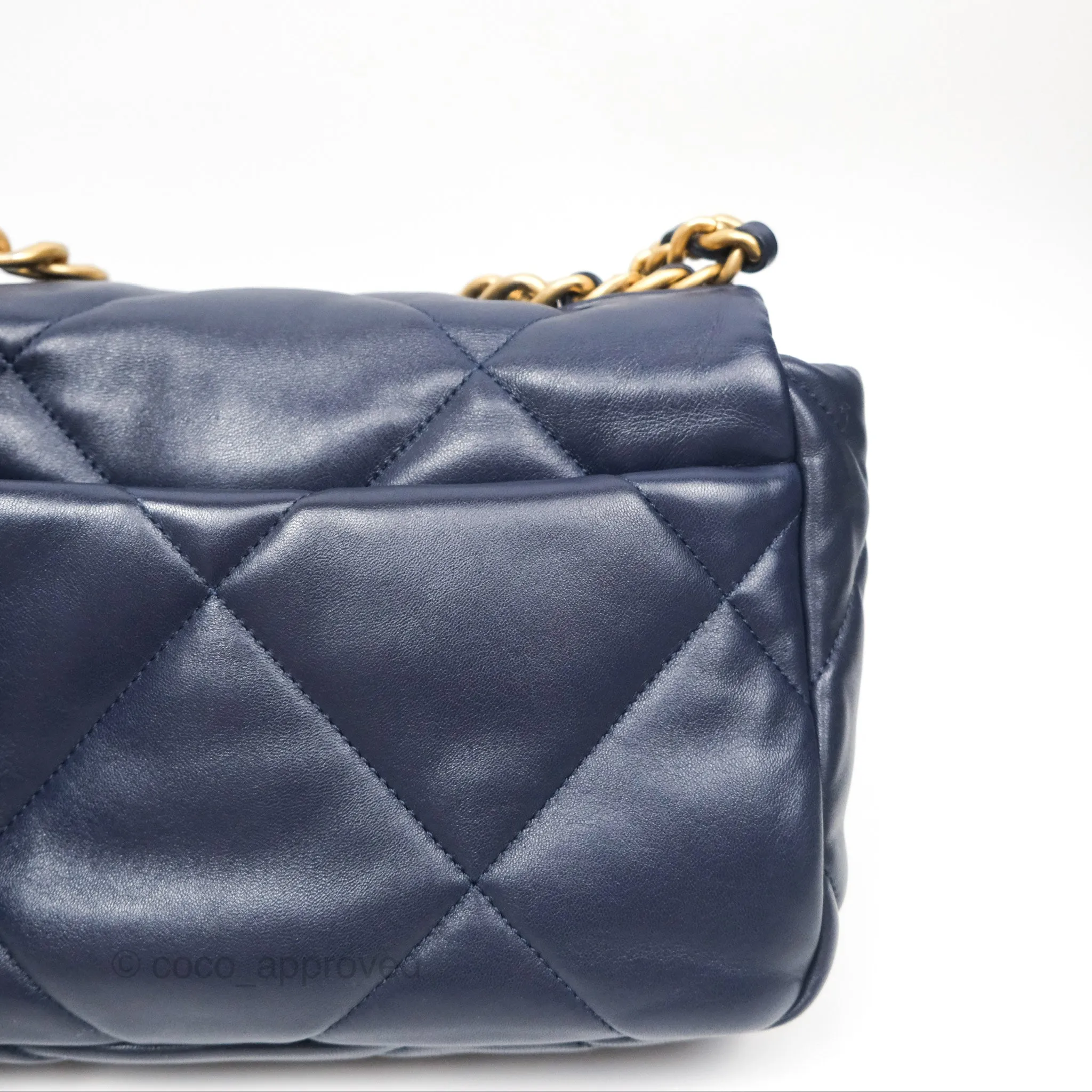 Chanel 19 Small Dark Navy Mixed Hardware