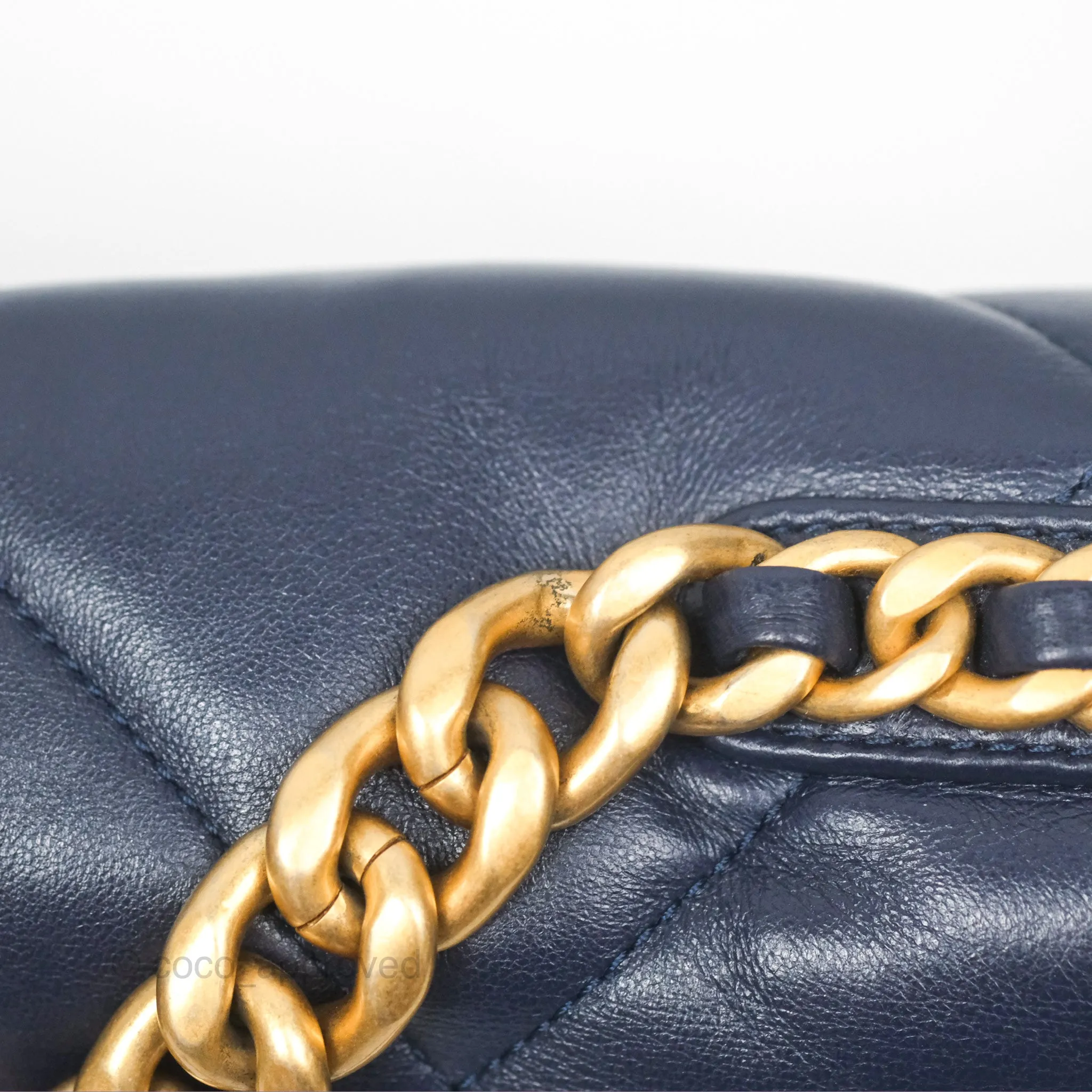 Chanel 19 Small Dark Navy Mixed Hardware