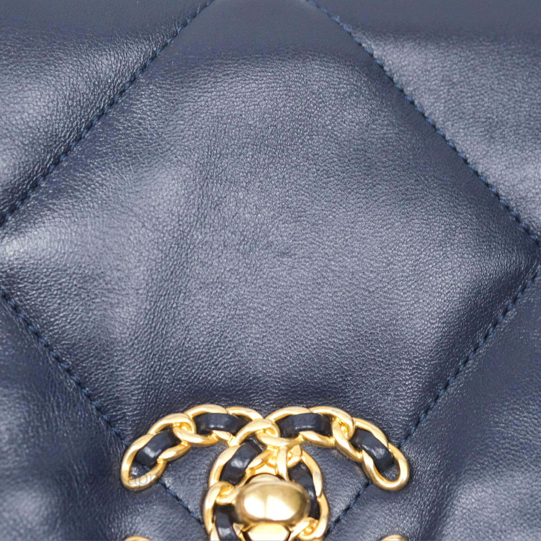 Chanel 19 Small Dark Navy Mixed Hardware