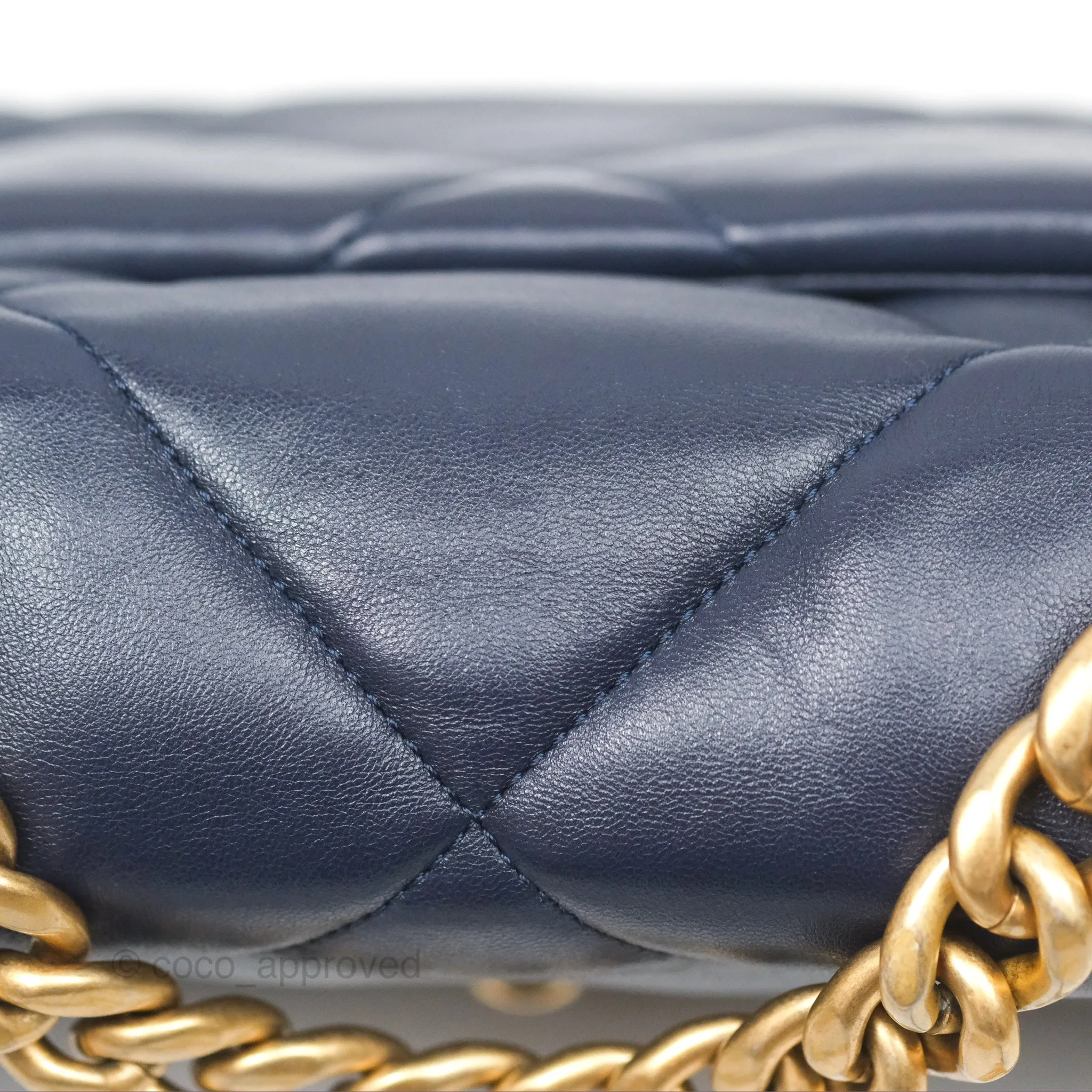Chanel 19 Small Dark Navy Mixed Hardware