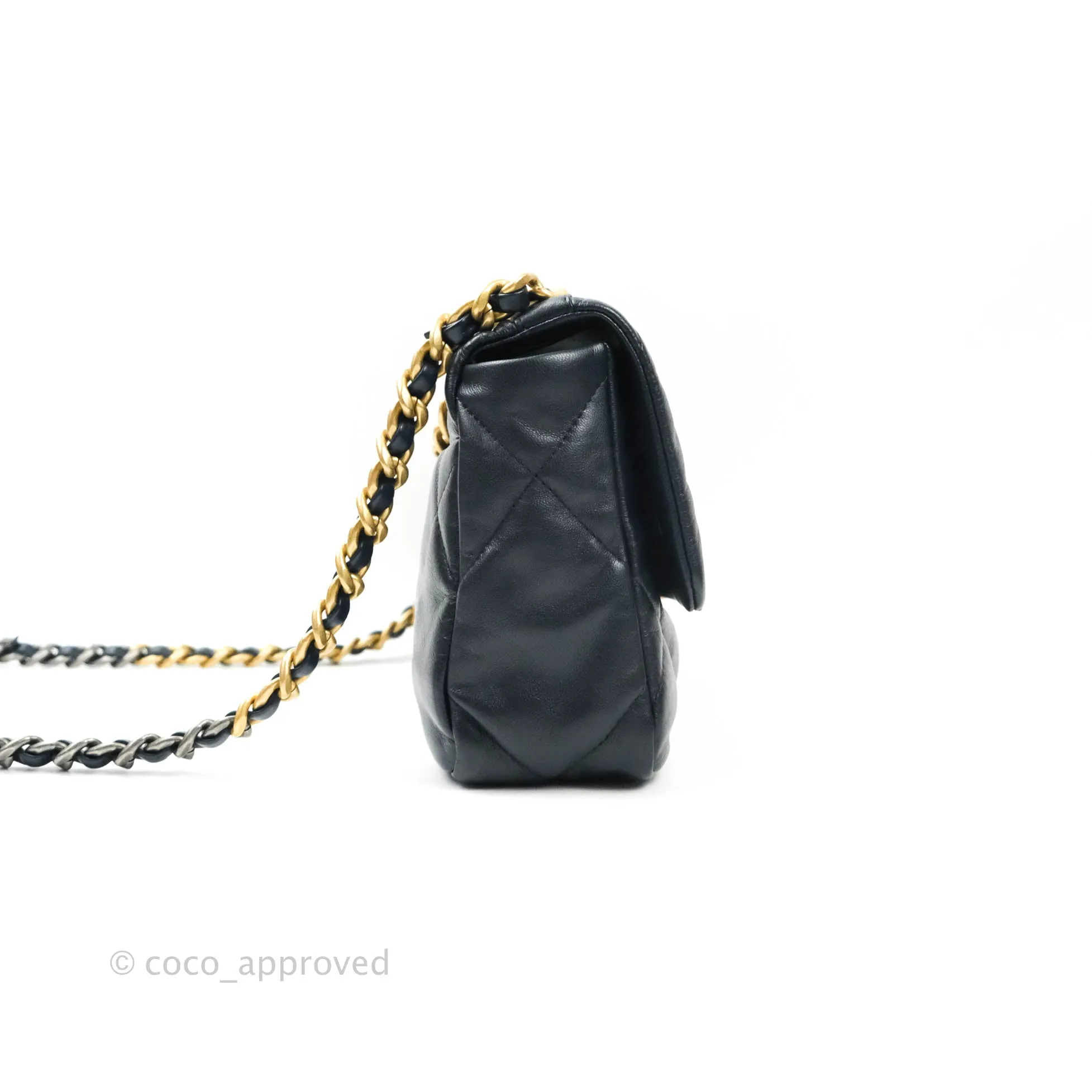 Chanel 19 Small Dark Navy Mixed Hardware