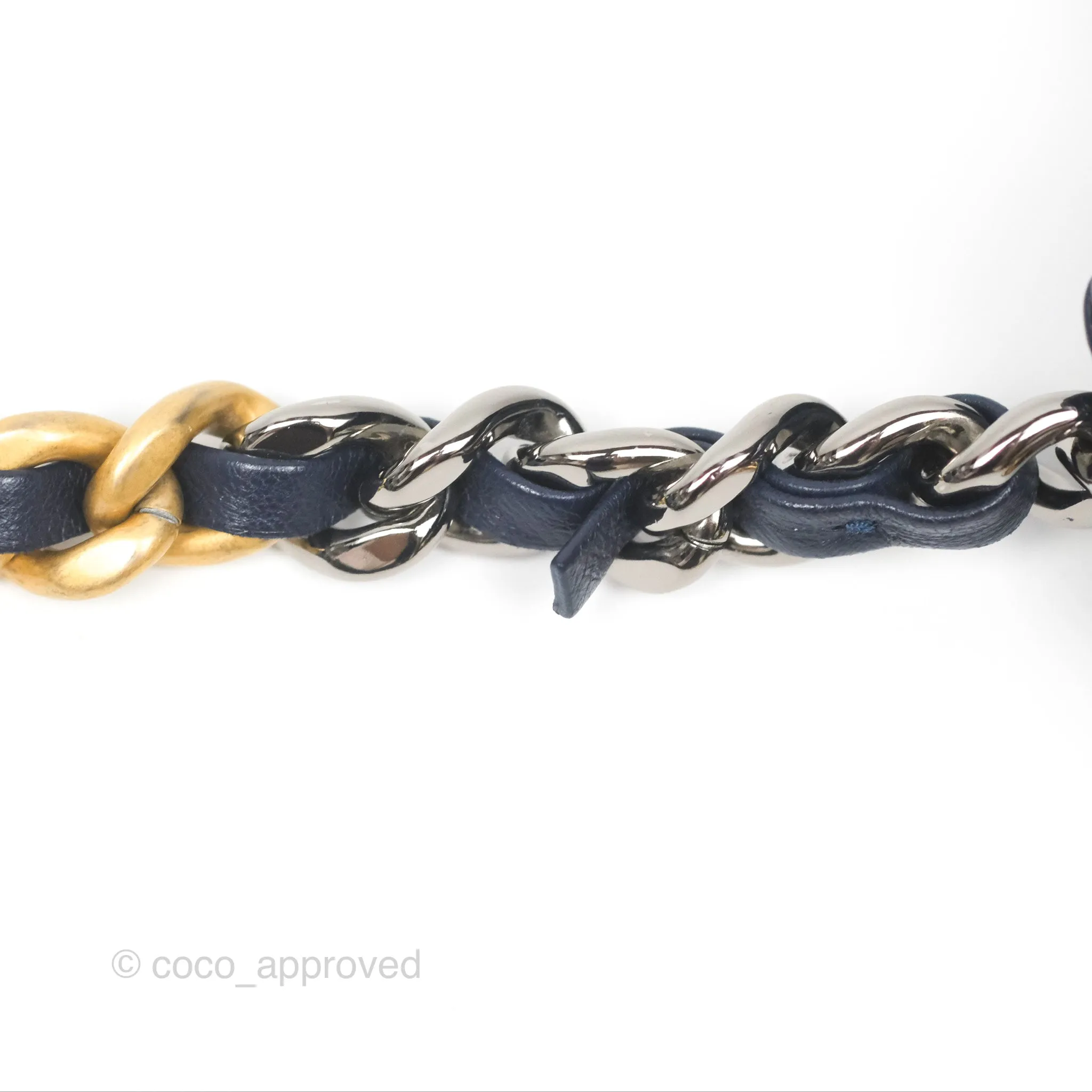 Chanel 19 Small Dark Navy Mixed Hardware