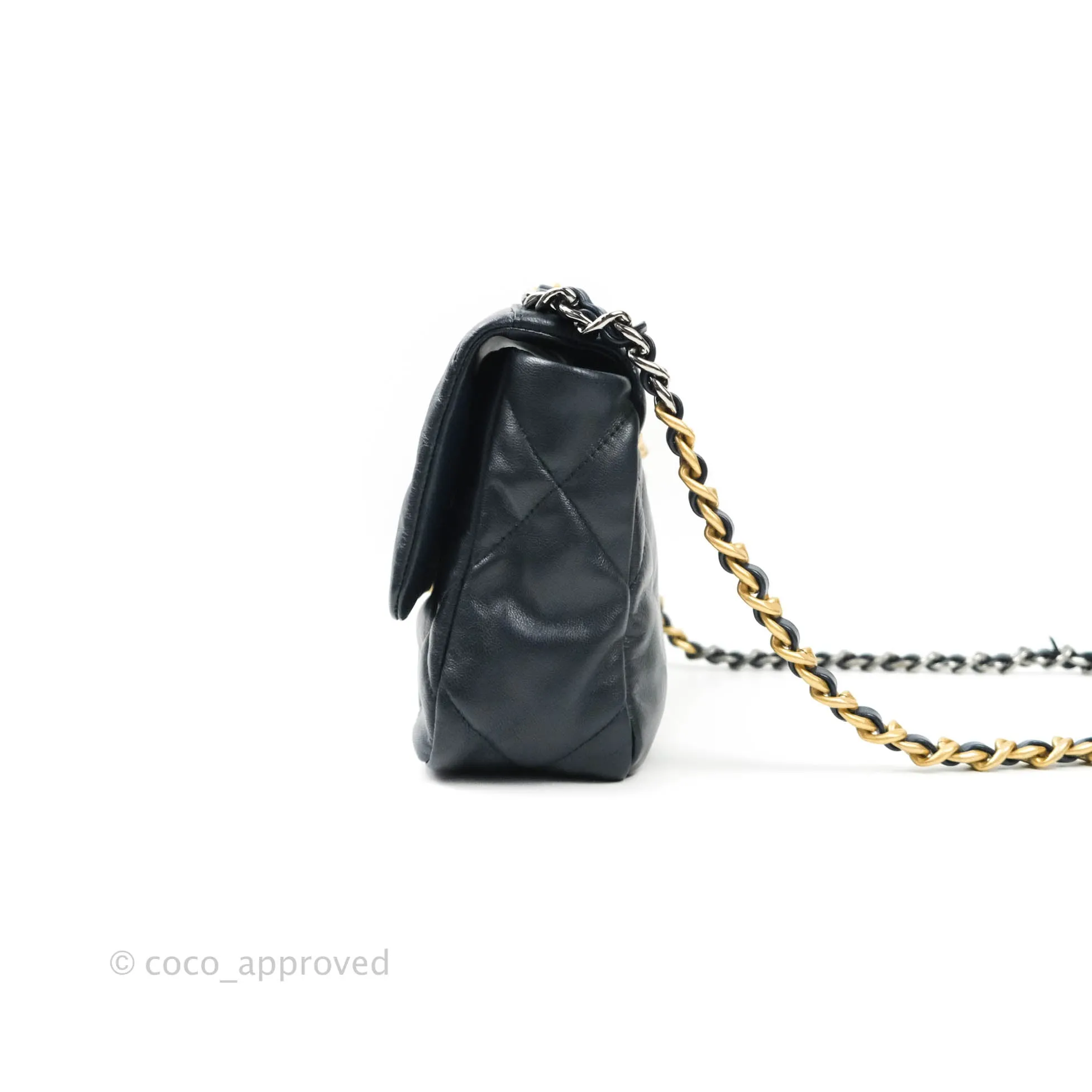 Chanel 19 Small Dark Navy Mixed Hardware