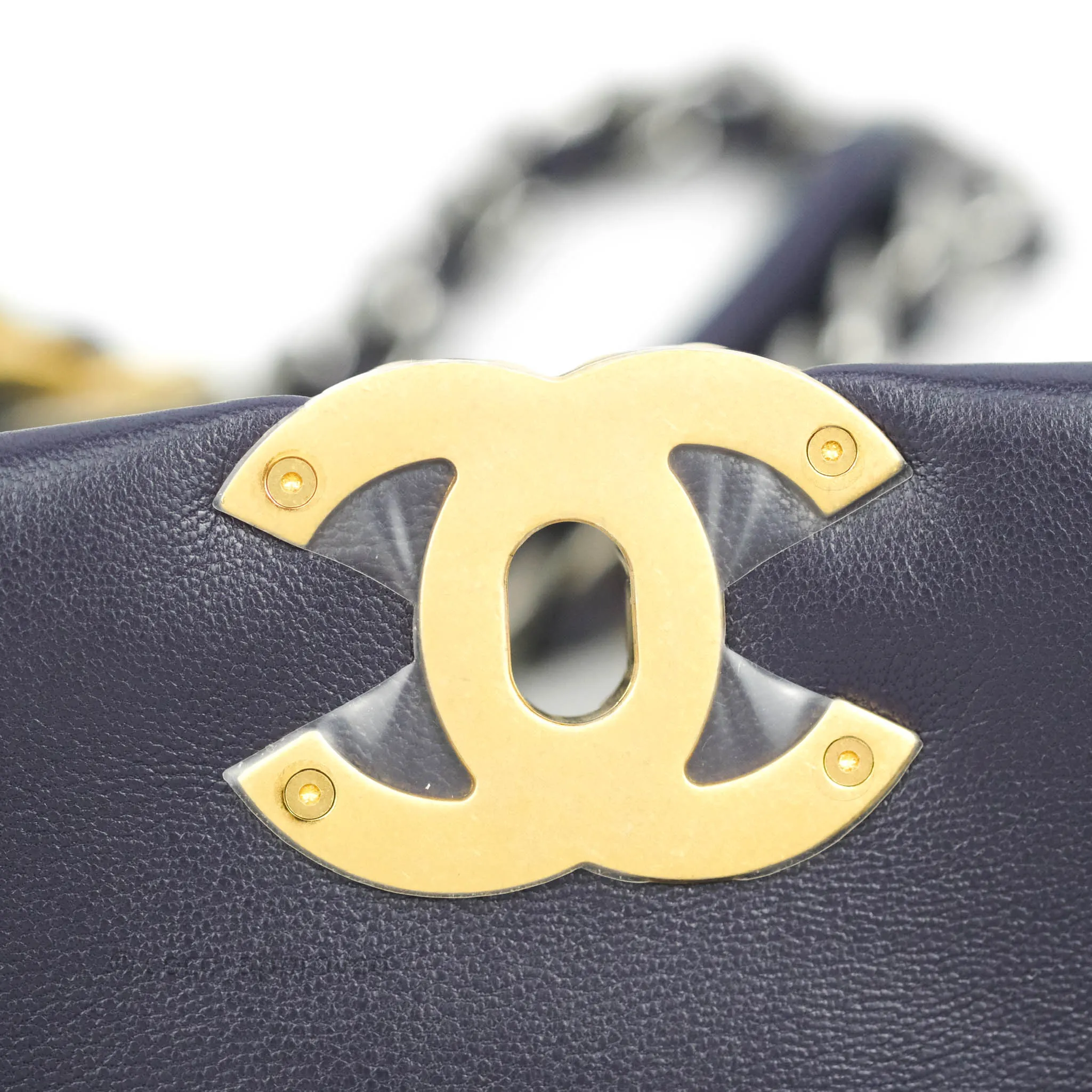 Chanel 19 Small Dark Purple Mixed Hardware