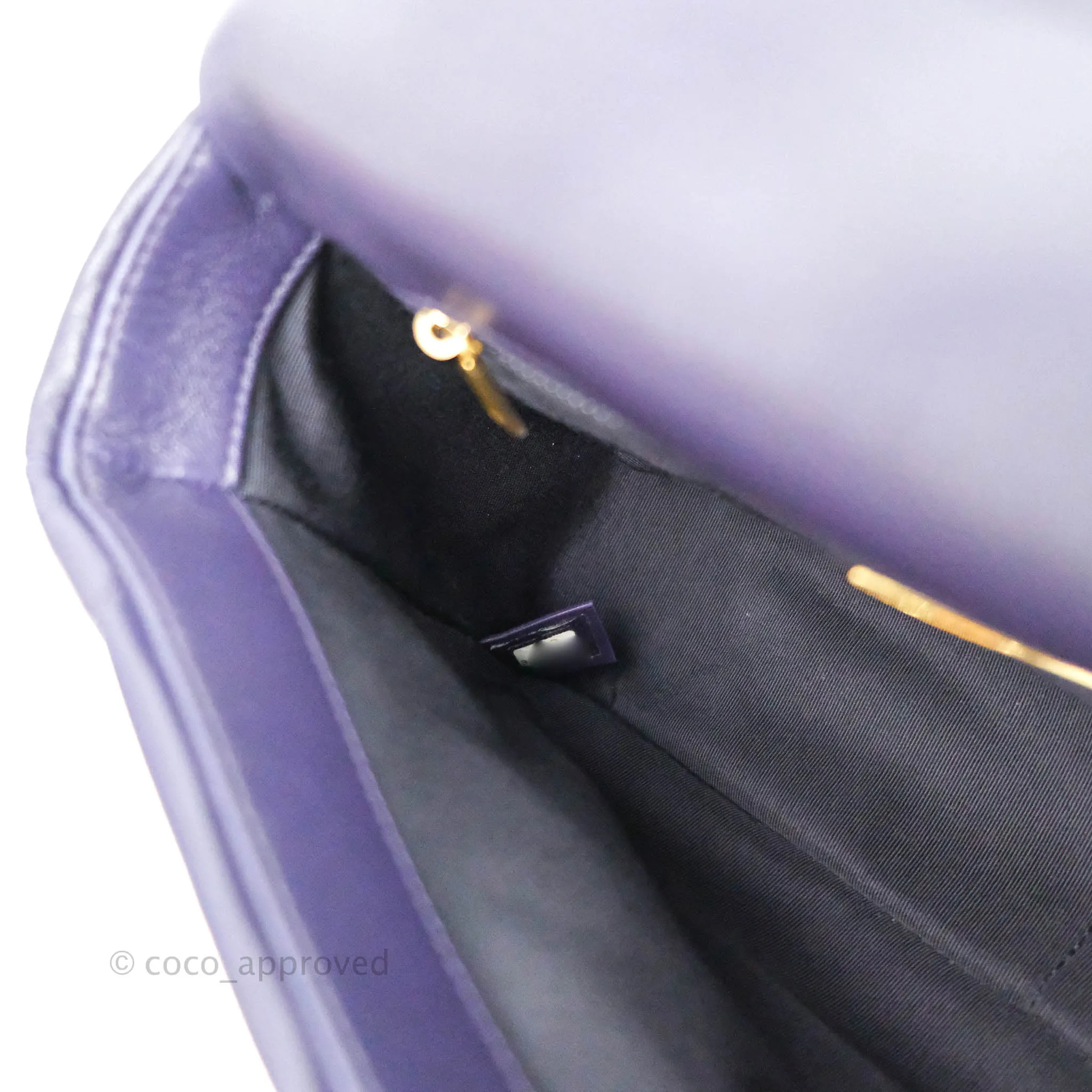 Chanel 19 Small Dark Purple Mixed Hardware