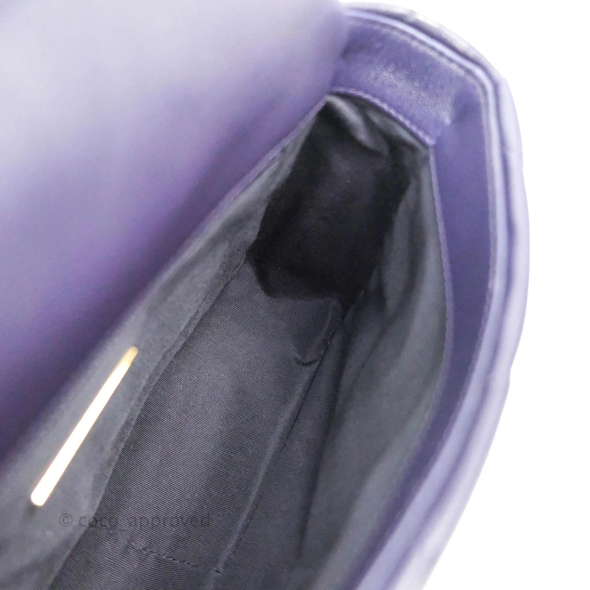 Chanel 19 Small Dark Purple Mixed Hardware
