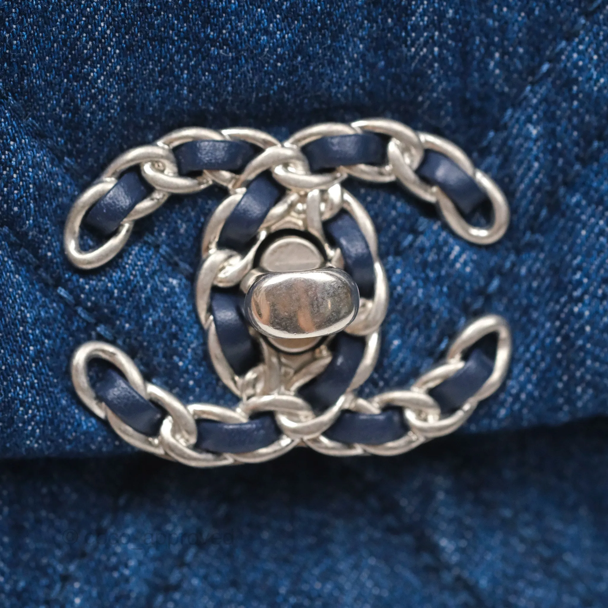 Chanel 19 Small Denim Fabric Mixed Hardware 22P