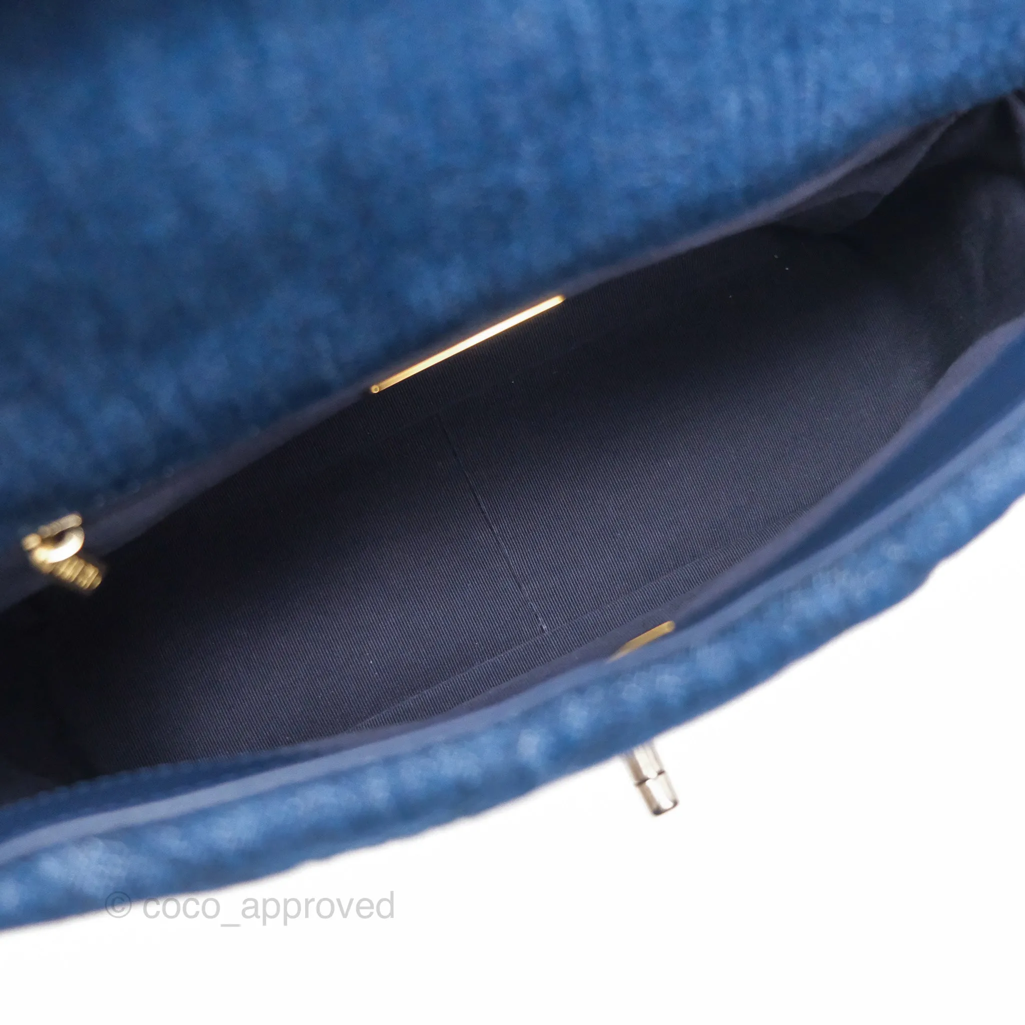 Chanel 19 Small Denim Fabric Mixed Hardware 22P