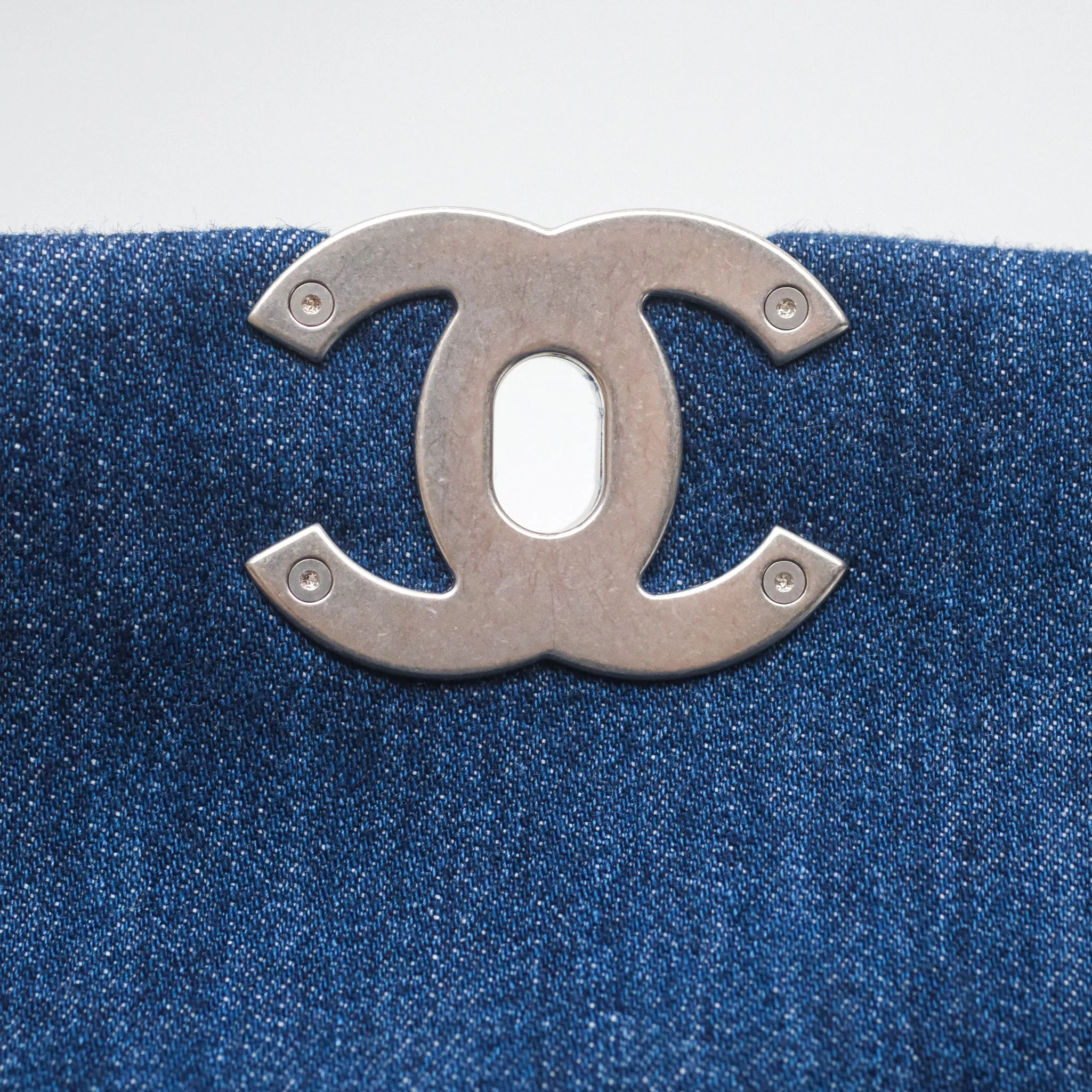 Chanel 19 Small Denim Fabric Mixed Hardware 22P
