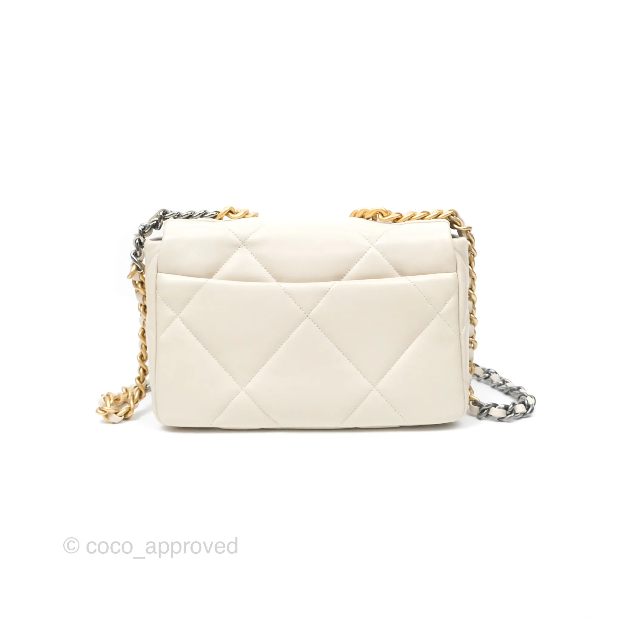 Chanel 19 Small Ivory Mixed Hardware