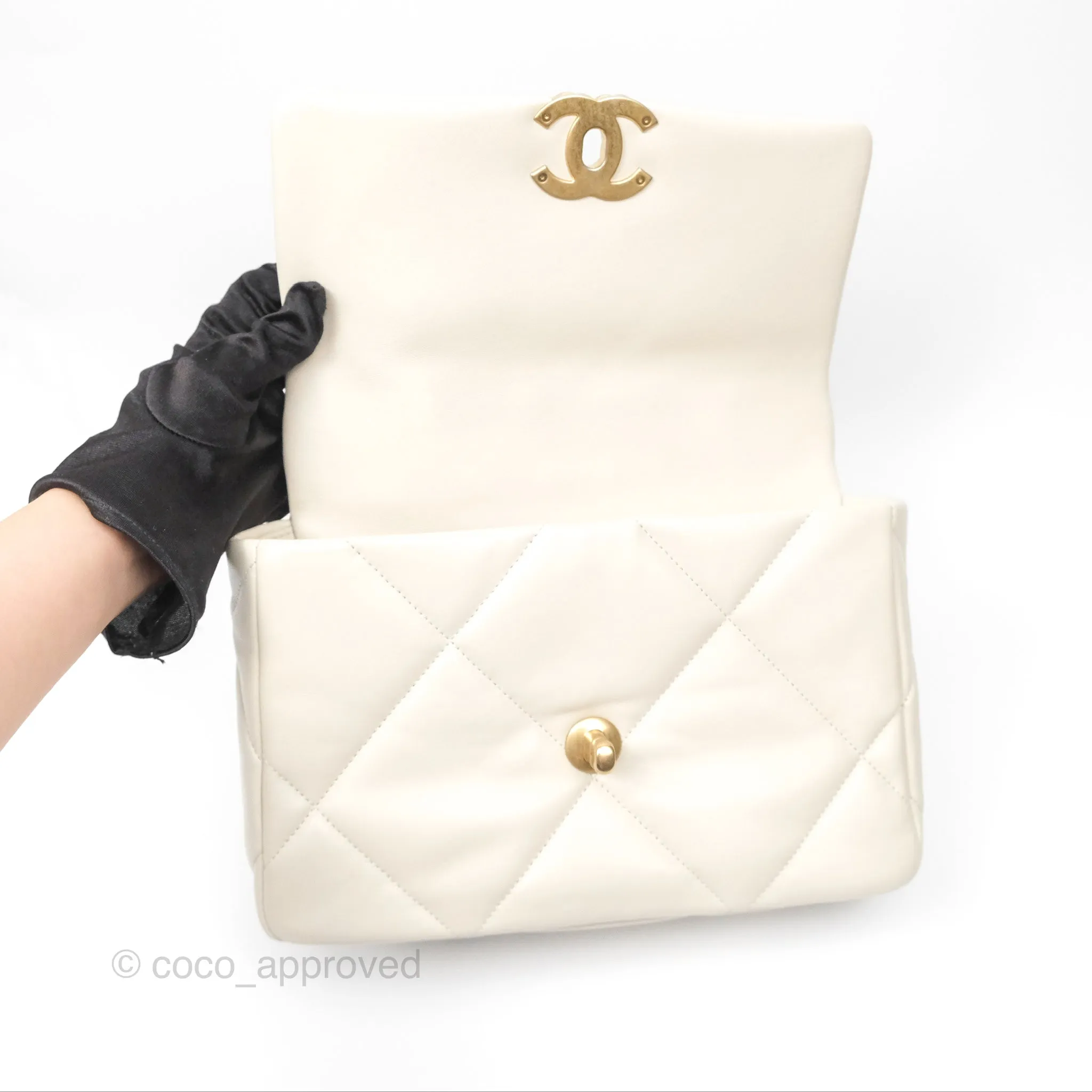 Chanel 19 Small Ivory Mixed Hardware