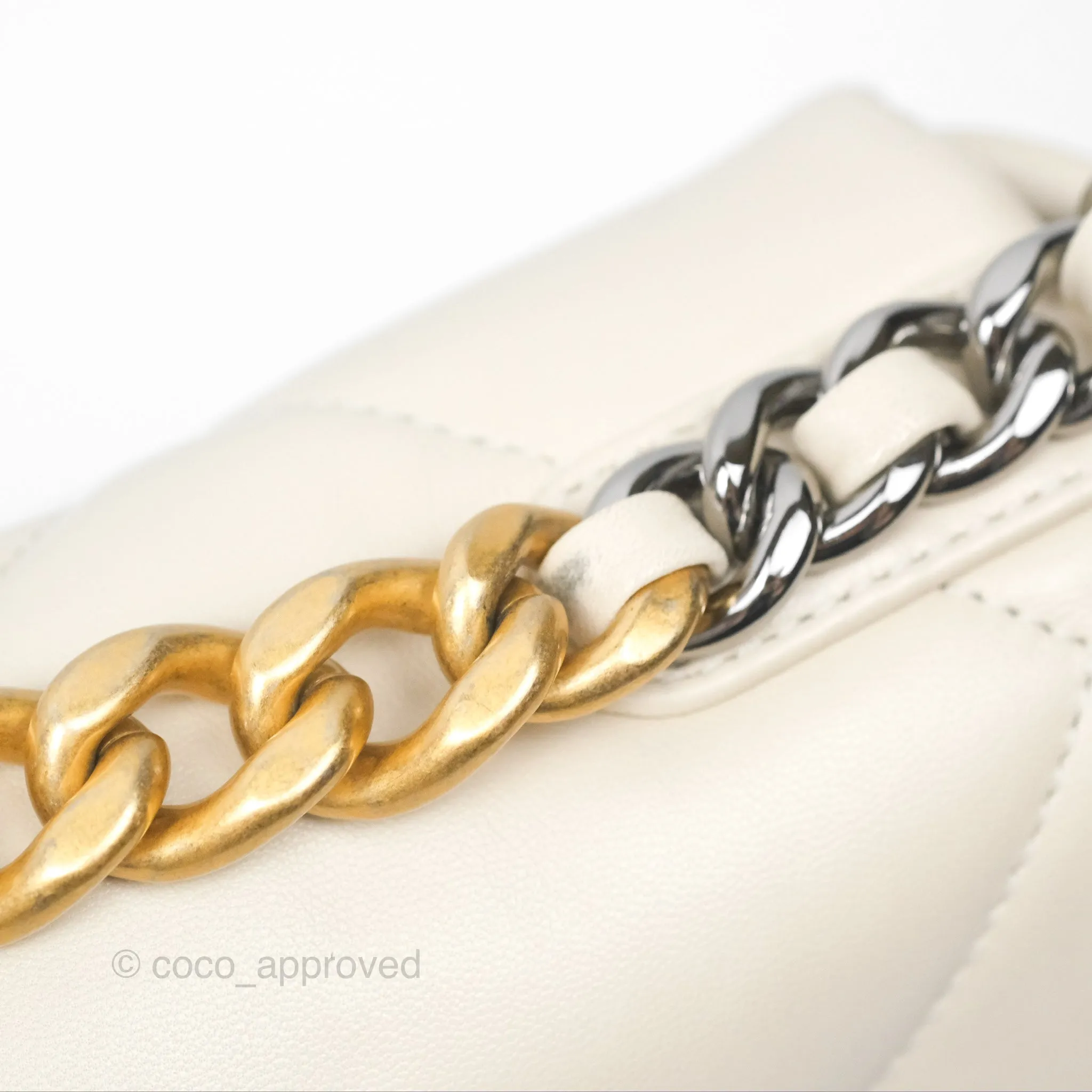 Chanel 19 Small Ivory Mixed Hardware