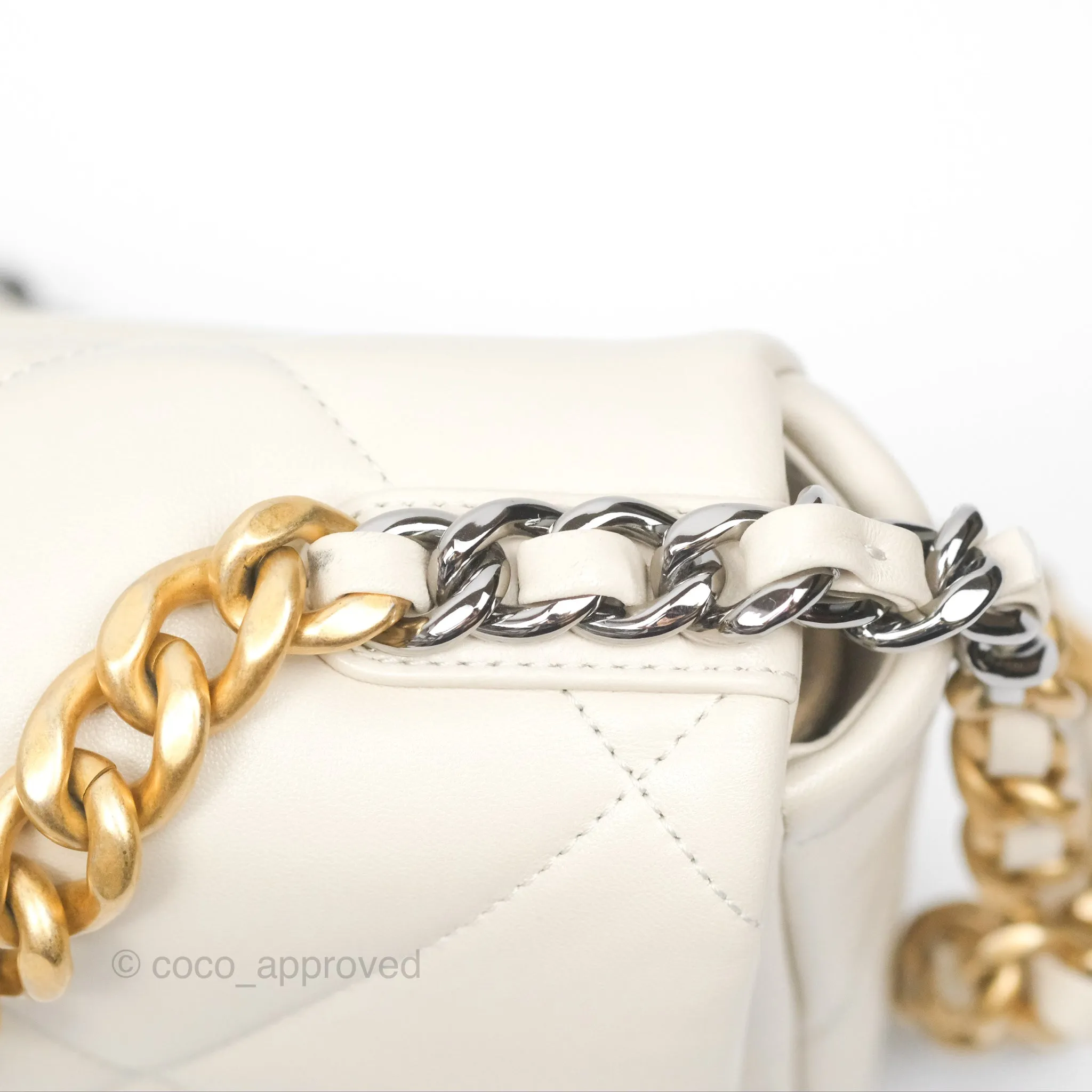 Chanel 19 Small Ivory Mixed Hardware