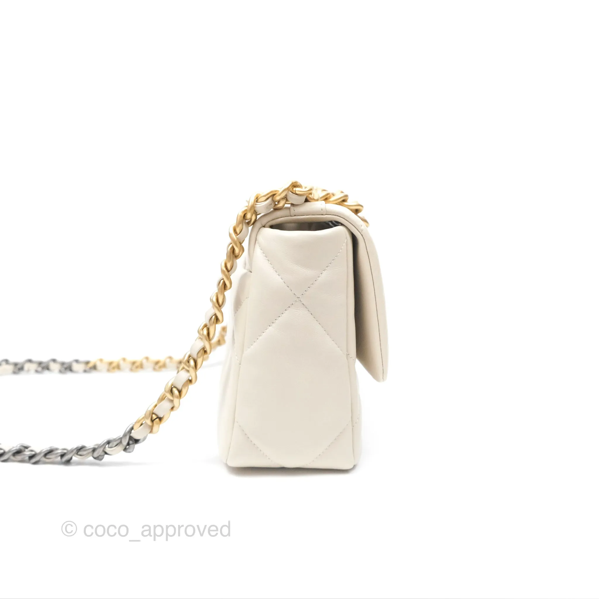 Chanel 19 Small Ivory Mixed Hardware