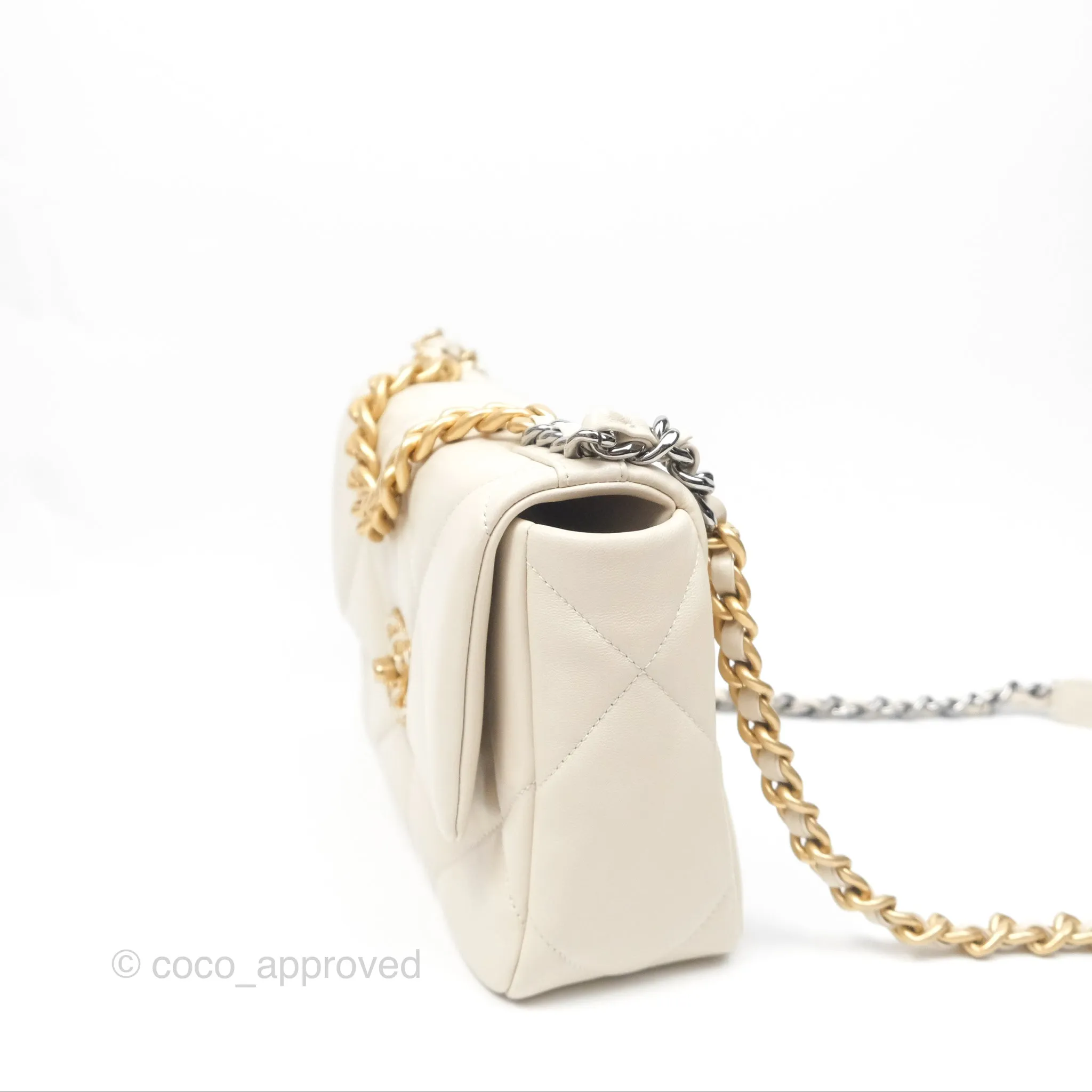 Chanel 19 Small Ivory Mixed Hardware