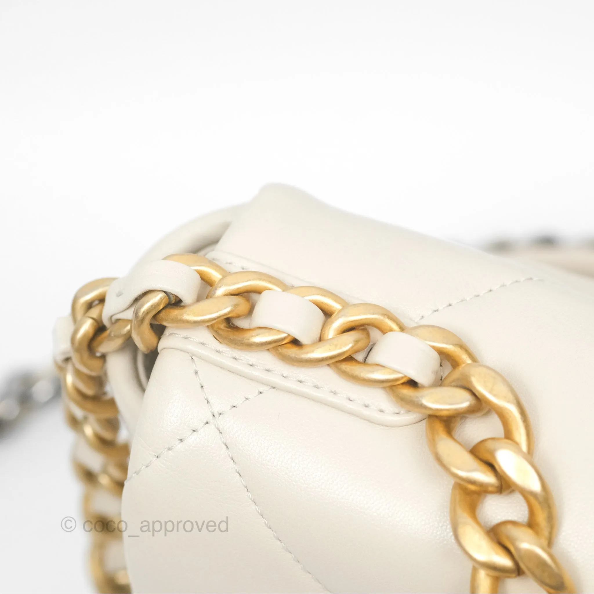 Chanel 19 Small Ivory Mixed Hardware