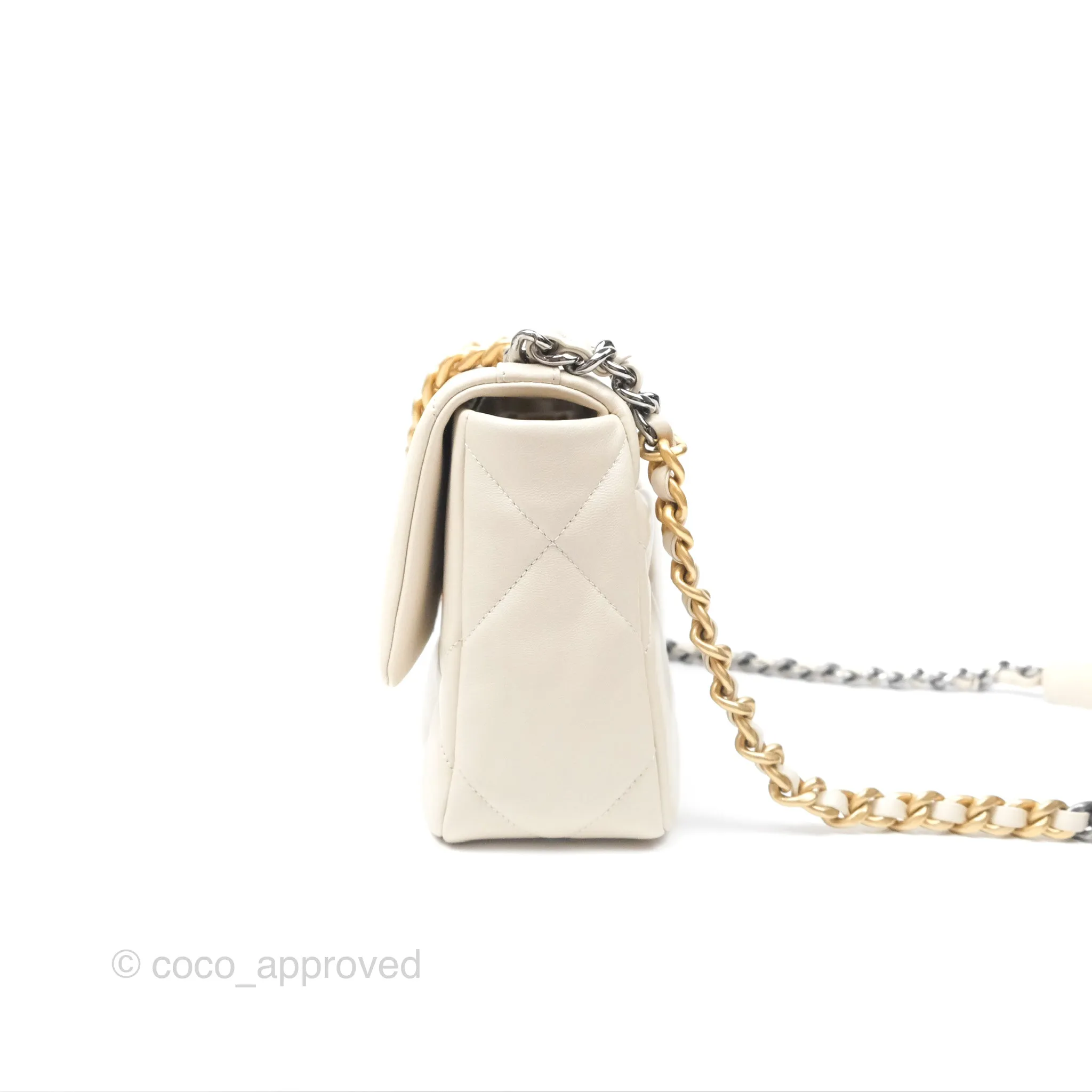 Chanel 19 Small Ivory Mixed Hardware