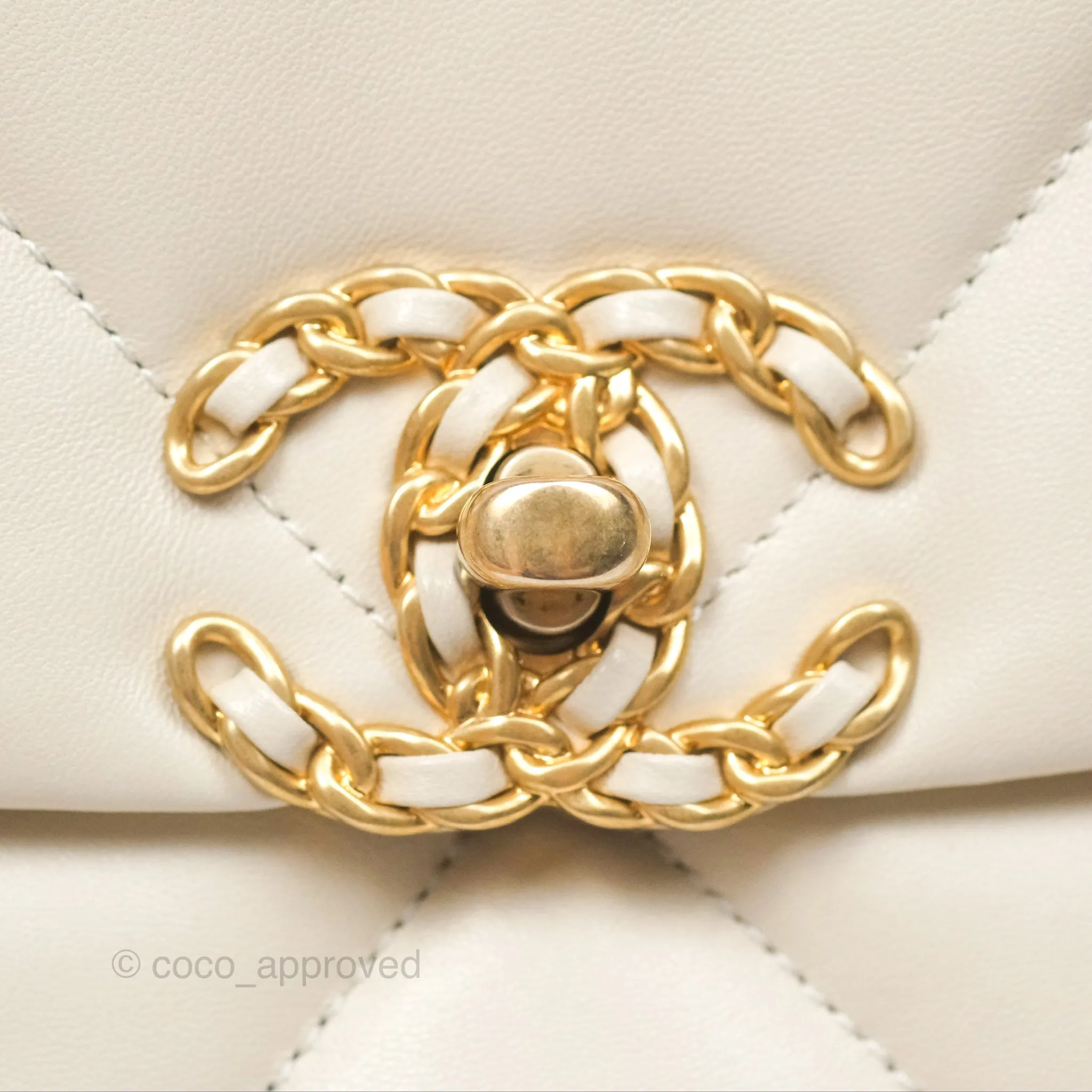 Chanel 19 Small Ivory Mixed Hardware