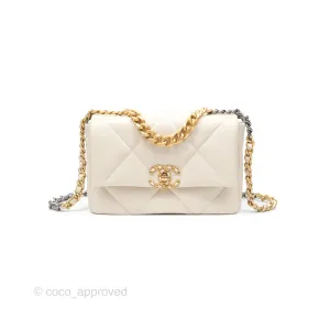 Chanel 19 Small Ivory Mixed Hardware