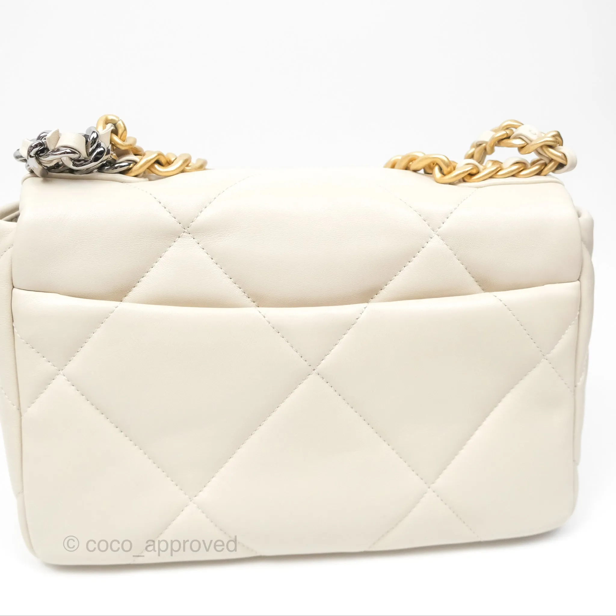 Chanel 19 Small Ivory Mixed Hardware