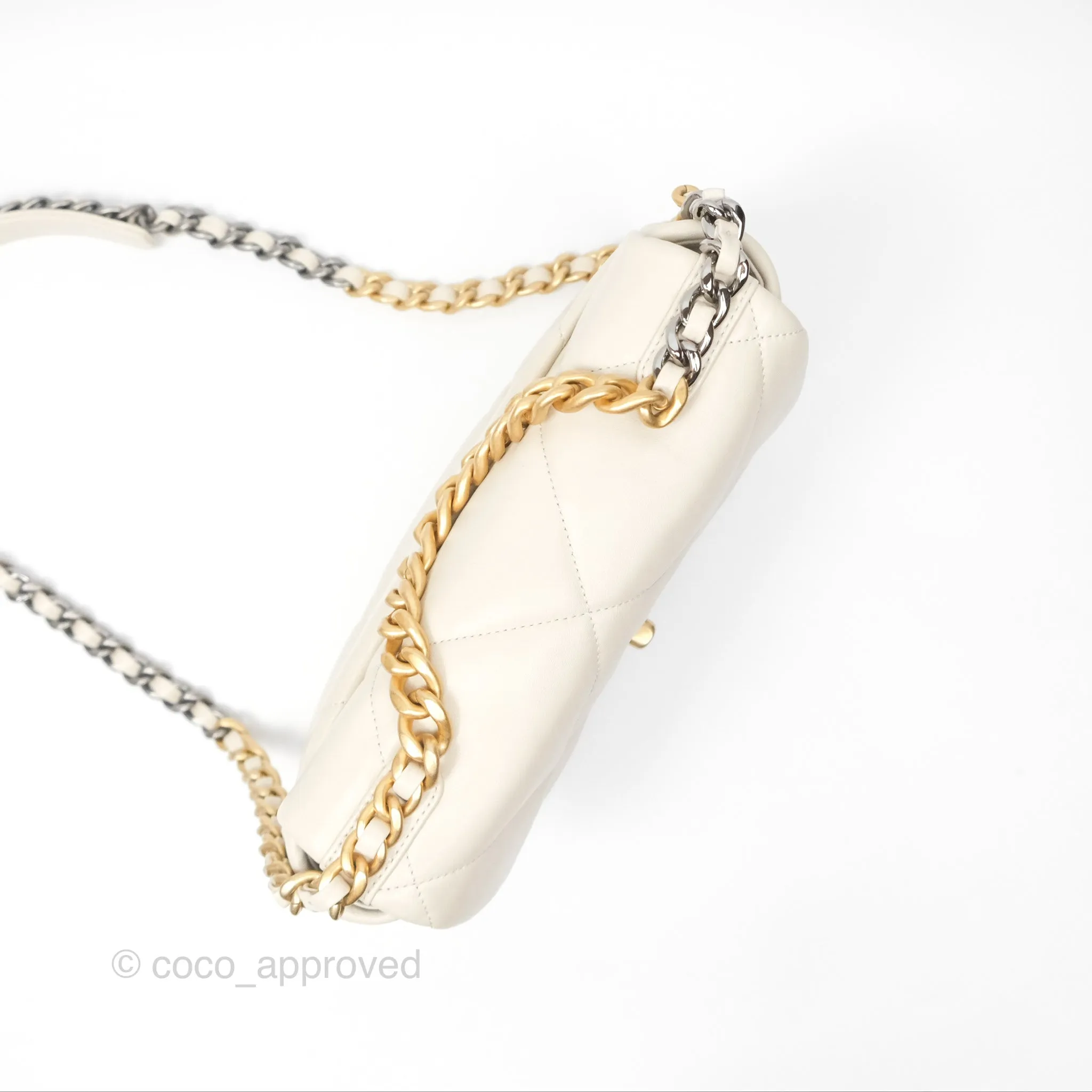 Chanel 19 Small Ivory Mixed Hardware
