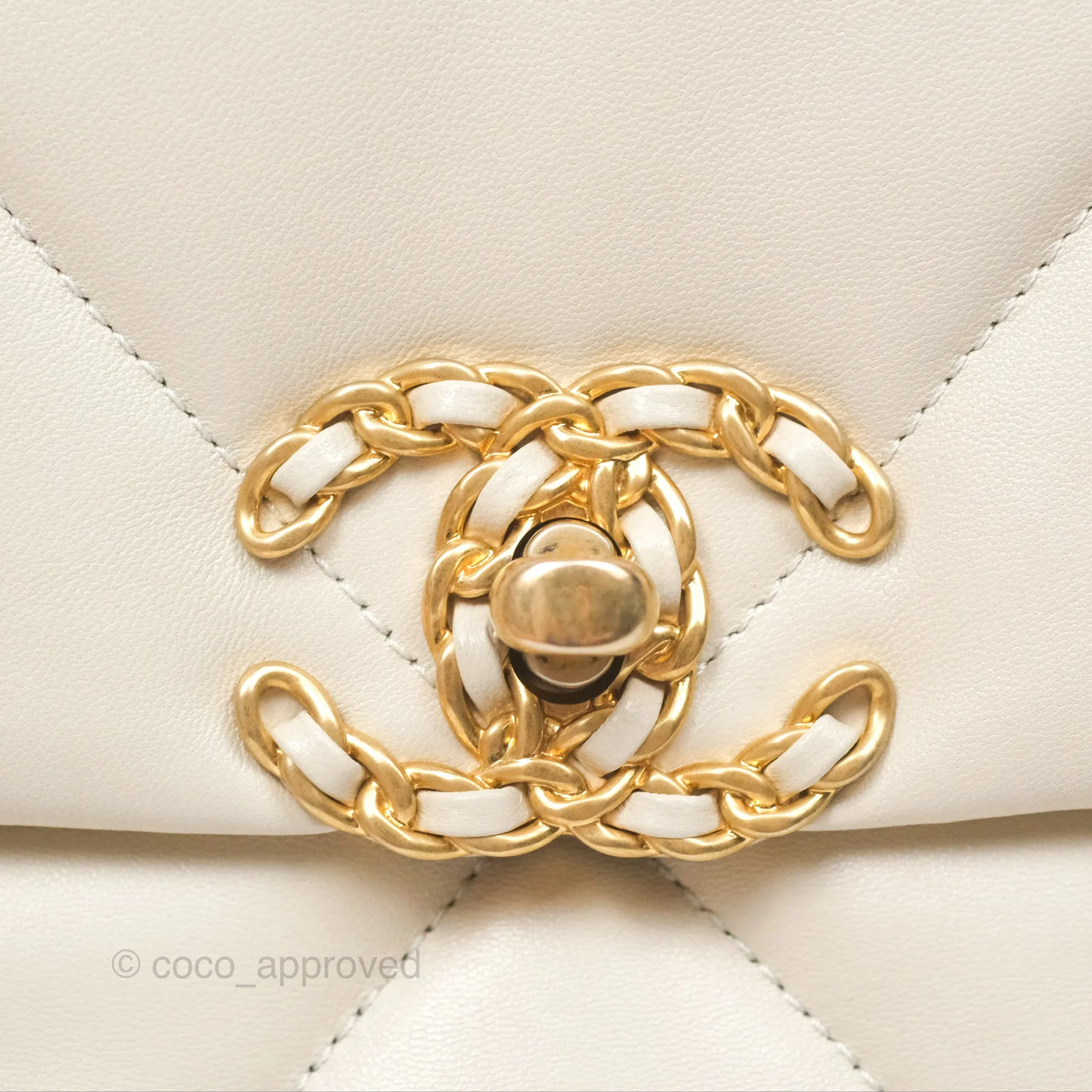 Chanel 19 Small Ivory Mixed Hardware