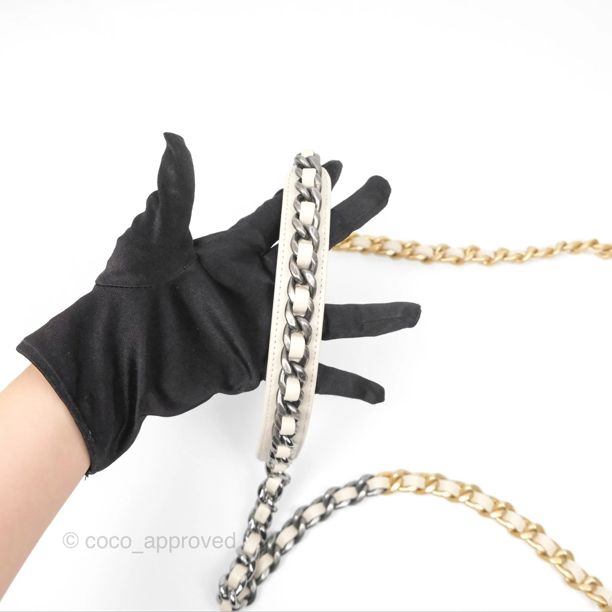 Chanel 19 Small Ivory Mixed Hardware