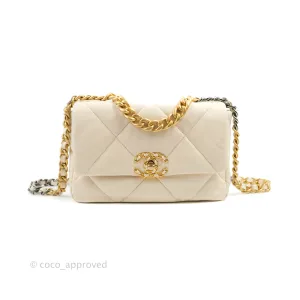 Chanel 19 Small Light Beige Lambskin Mixed Hardware 20C