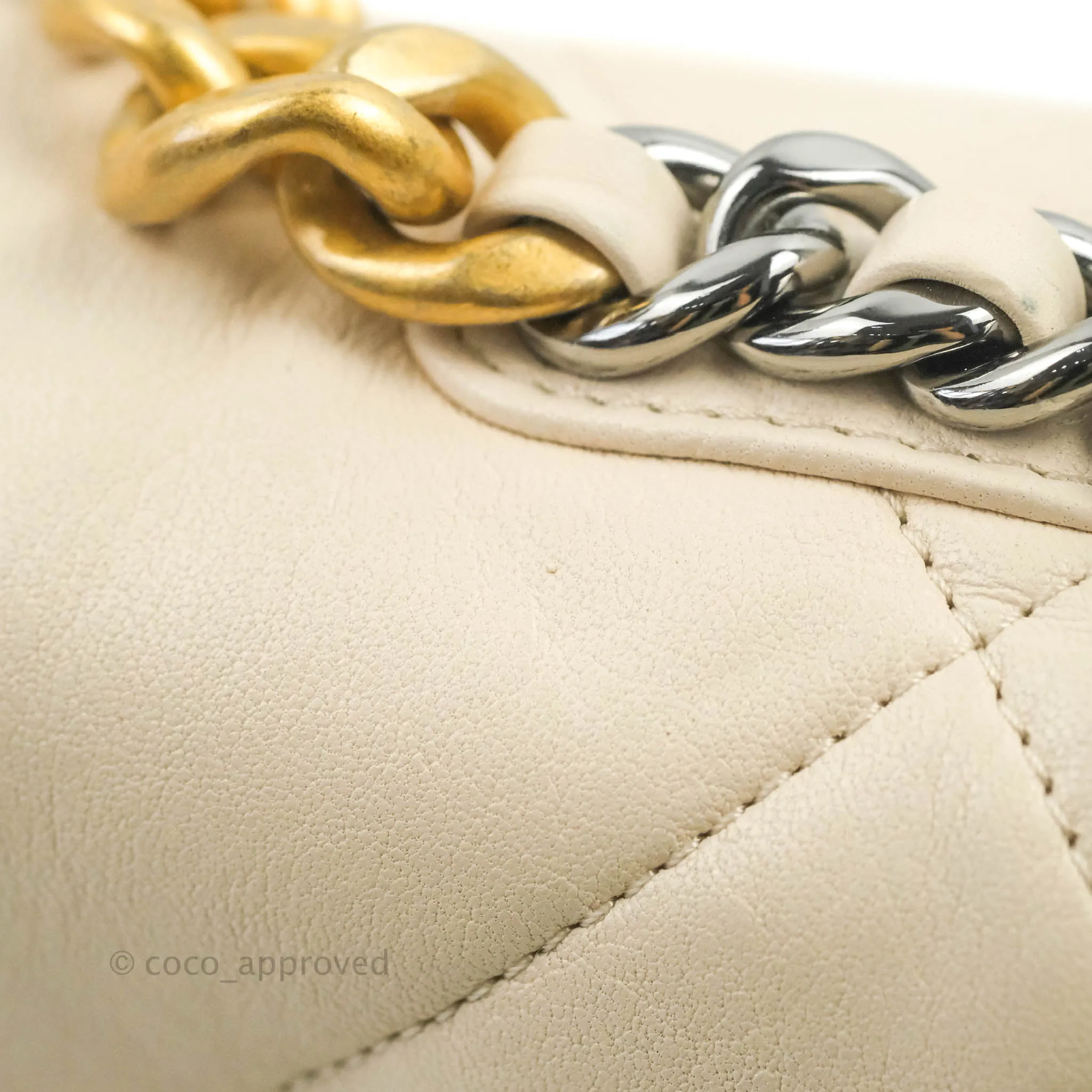 Chanel 19 Small Light Beige Lambskin Mixed Hardware 20C