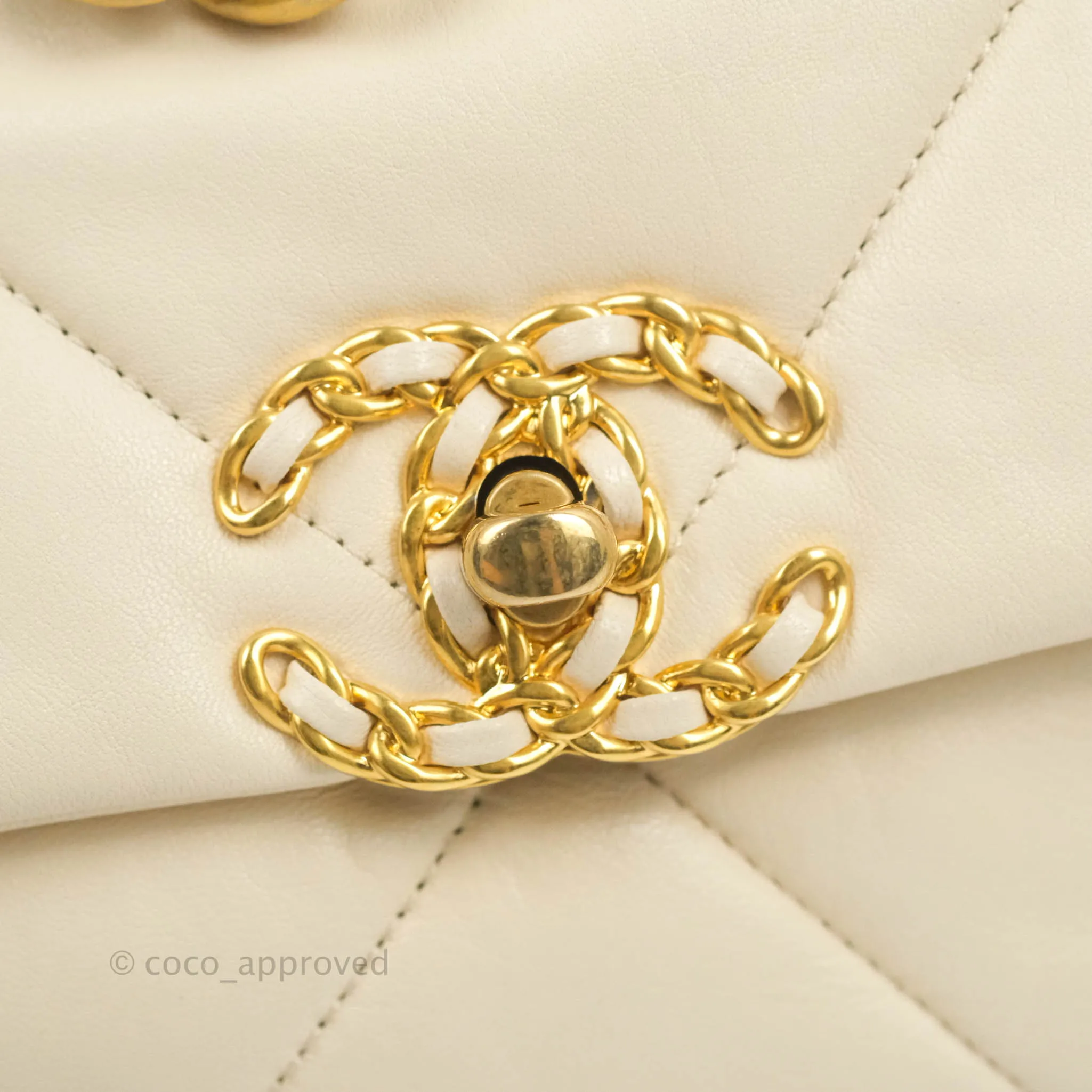 Chanel 19 Small Light Beige Lambskin Mixed Hardware 20C
