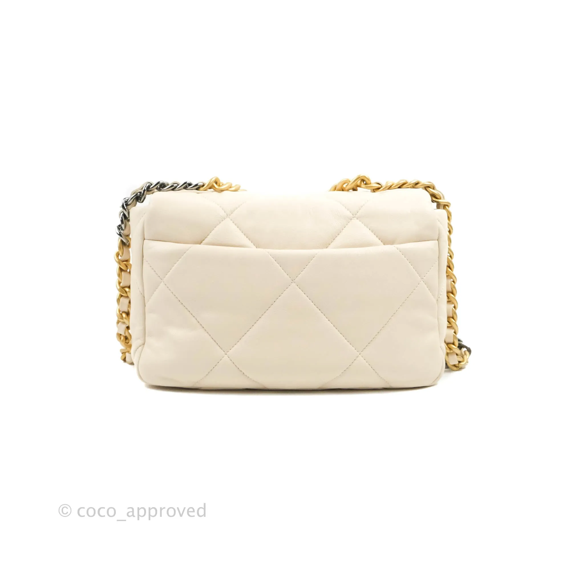 Chanel 19 Small Light Beige Lambskin Mixed Hardware 20C